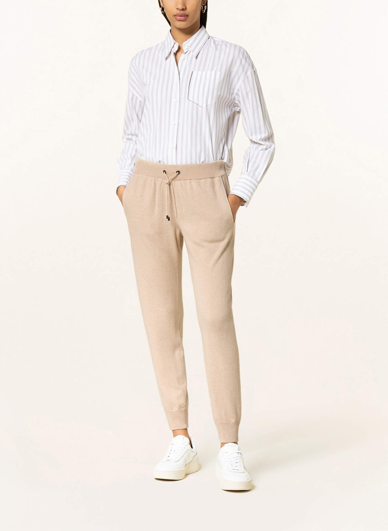 BRUNELLO CUCINELLI Strickhose mit Cashmere, Farbe: CAMEL (Bild 2)