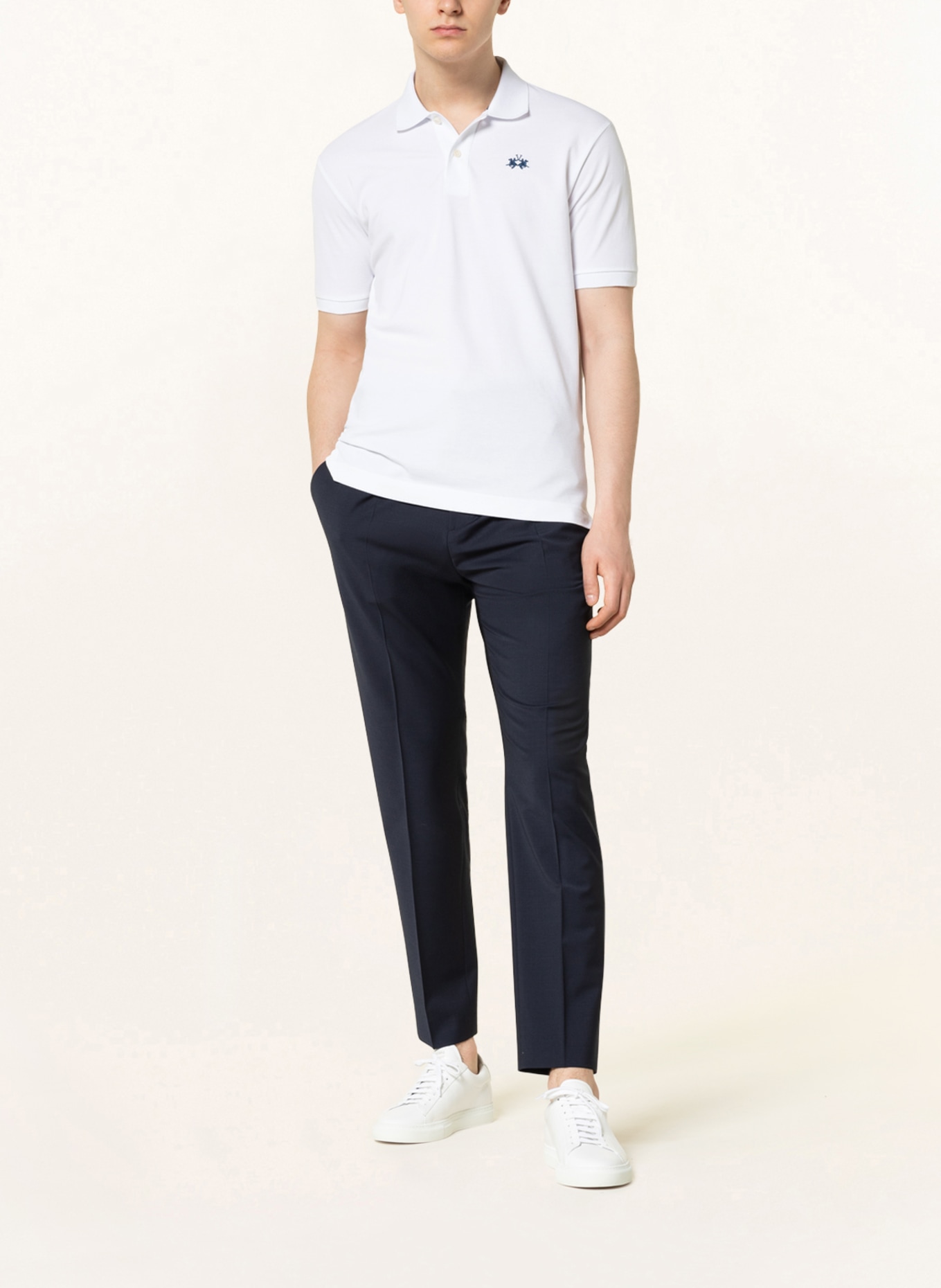 LA MARTINA Piqué polo shirt regular fit, Color: WHITE (Image 2)