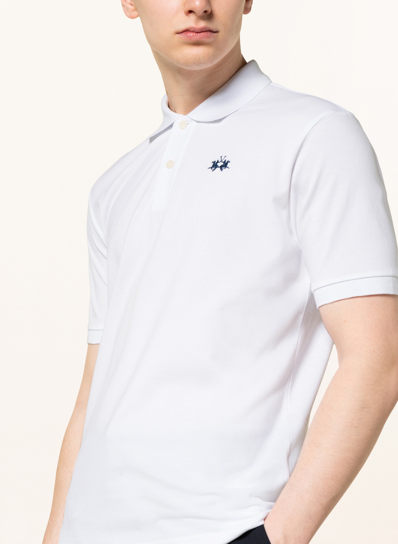 LA MARTINA Piqué polo shirt regular fit, Color: WHITE (Image 4)
