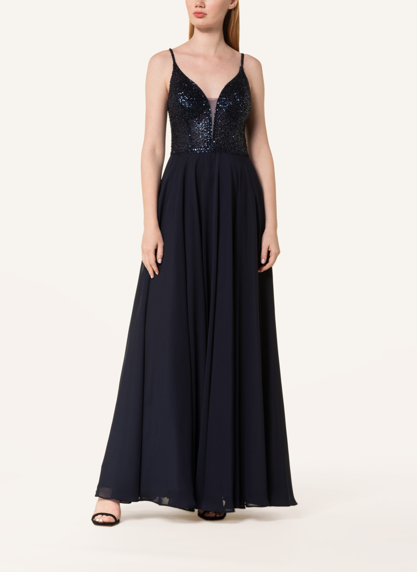 SWING Dress with sequins, Color: DARK BLUE (Image 2)
