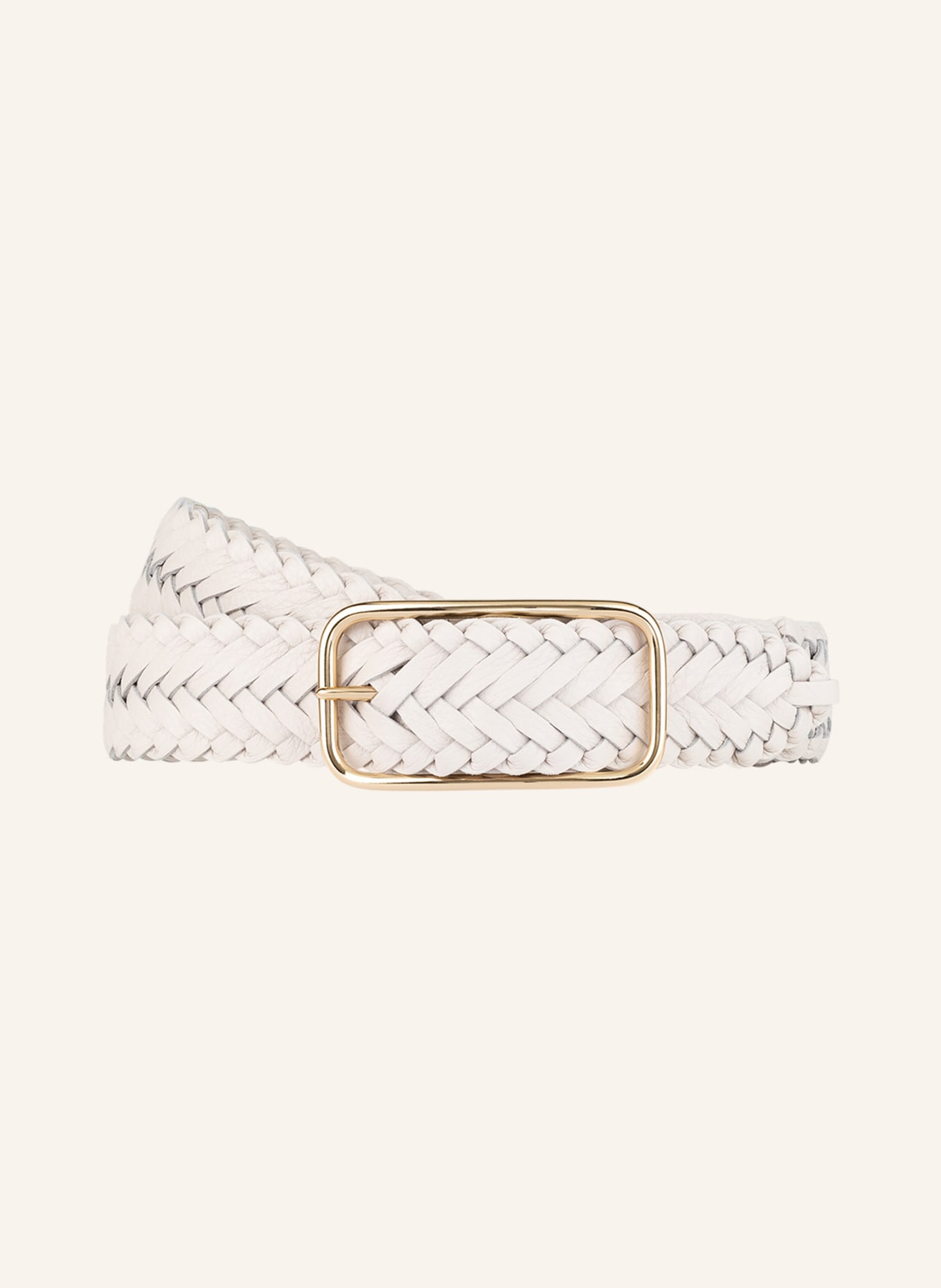 abro Leather belt, Color: WHITE (Image 1)