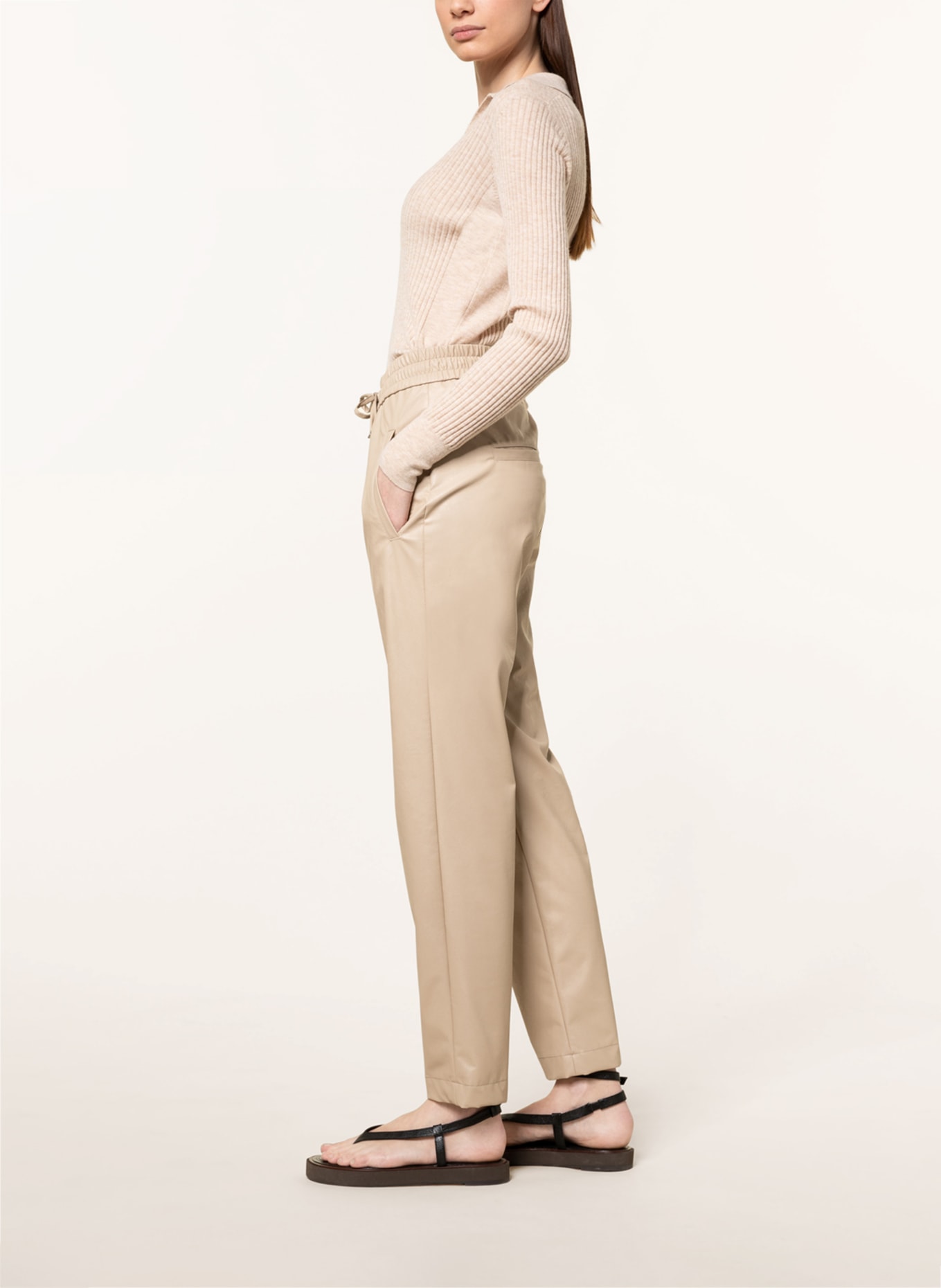 RAFFAELLO ROSSI Spodnie SANELA w stylu dresowym, Kolor: BEŻOWY (Obrazek 4)