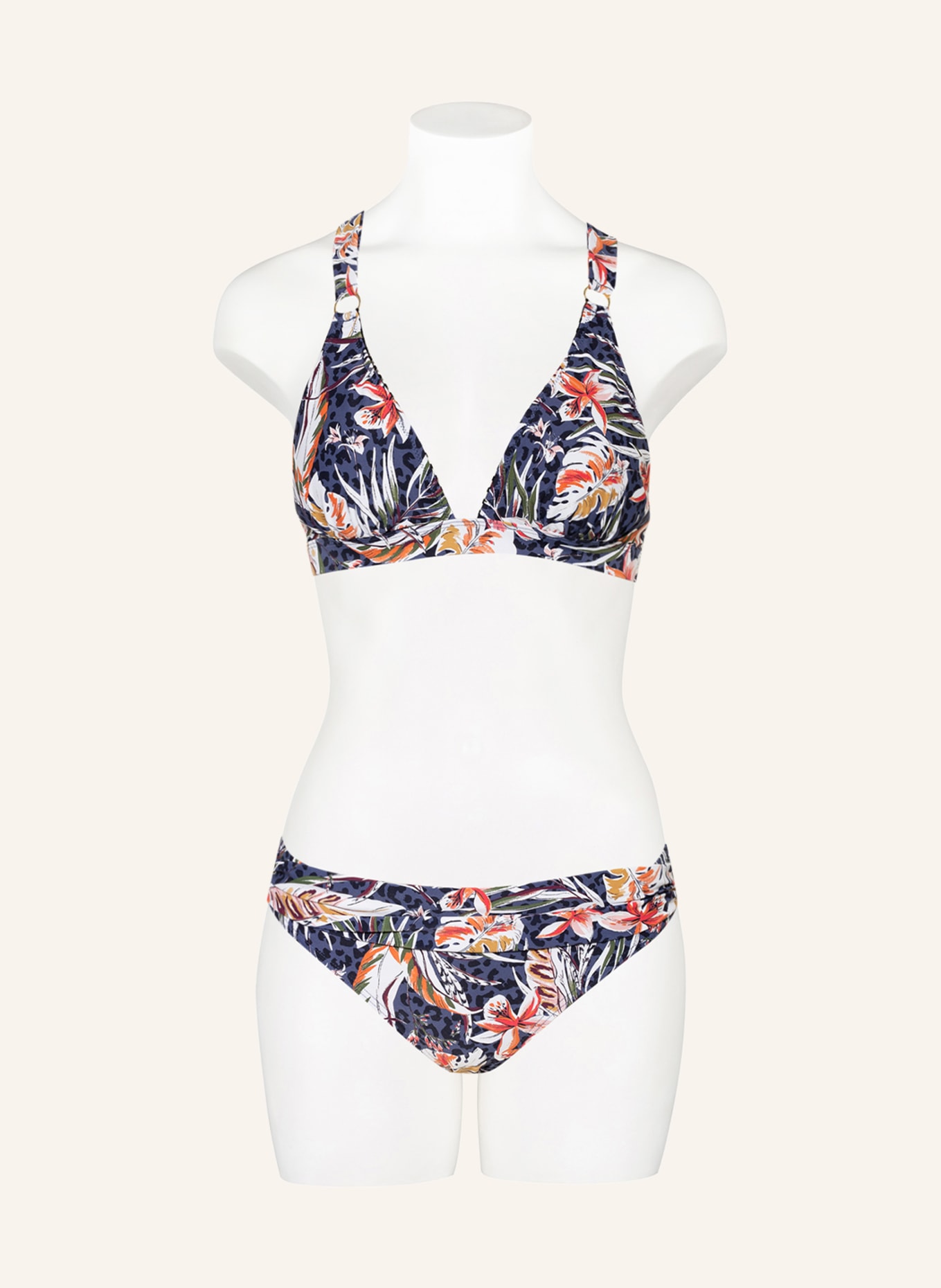 CYELL Bikini-Hose BOTANIC BEAUTY, Farbe: DUNKELBLAU/ WEISS/ ORANGE (Bild 2)