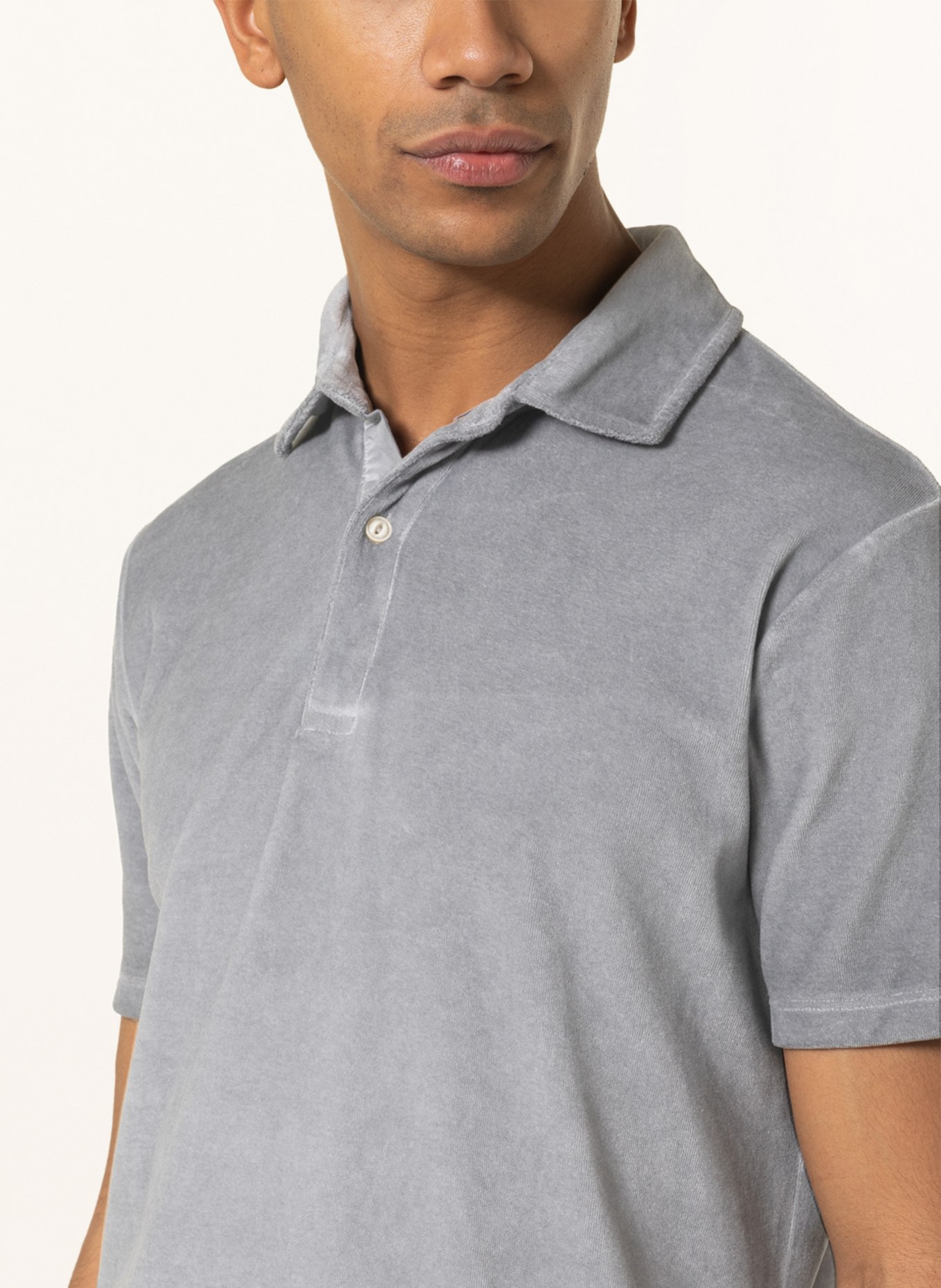 BETTER RICH Velour polo shirt , Color: GRAY (Image 4)