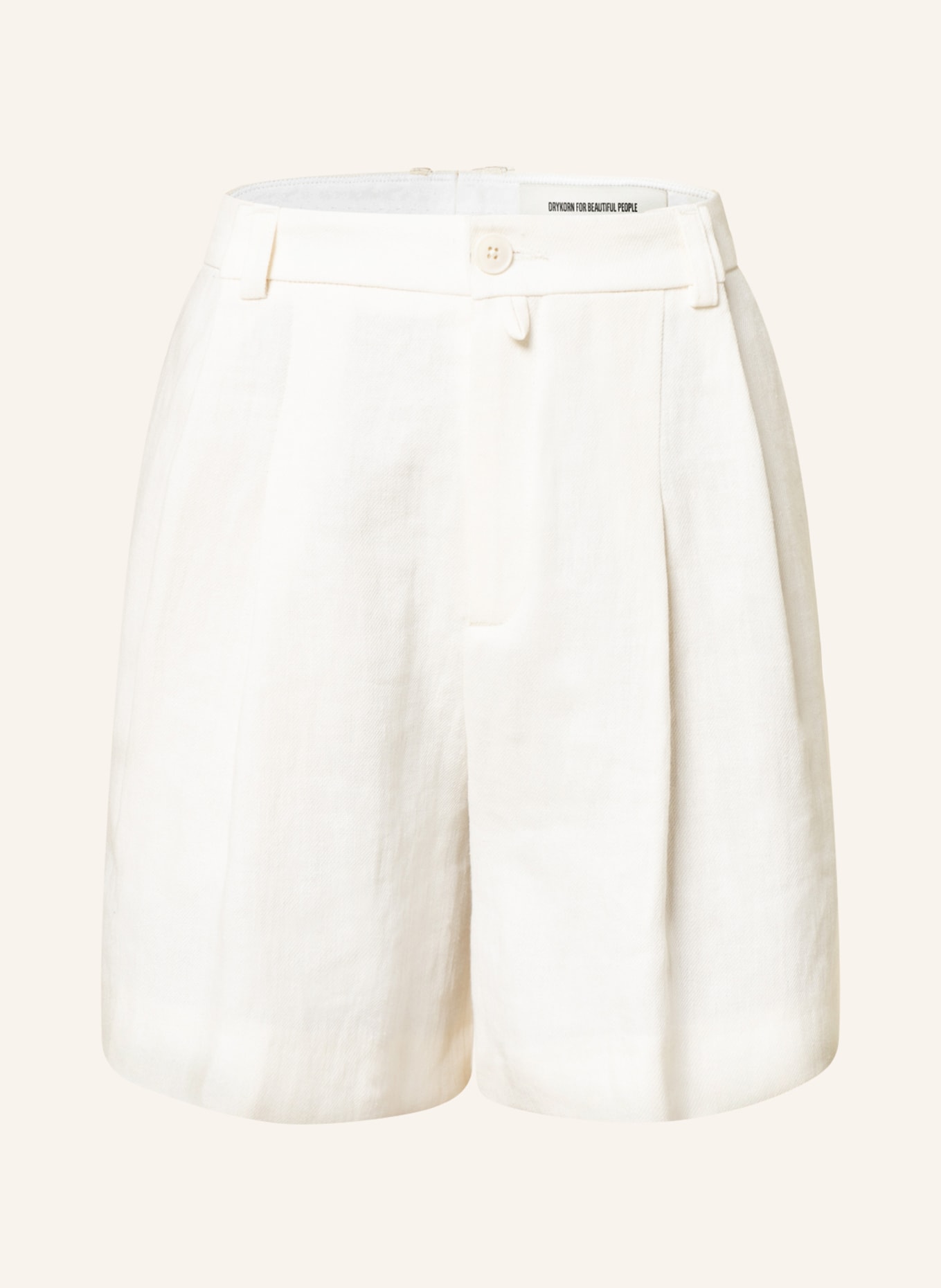 DRYKORN Shorts COURT with linen, Color: ECRU (Image 1)