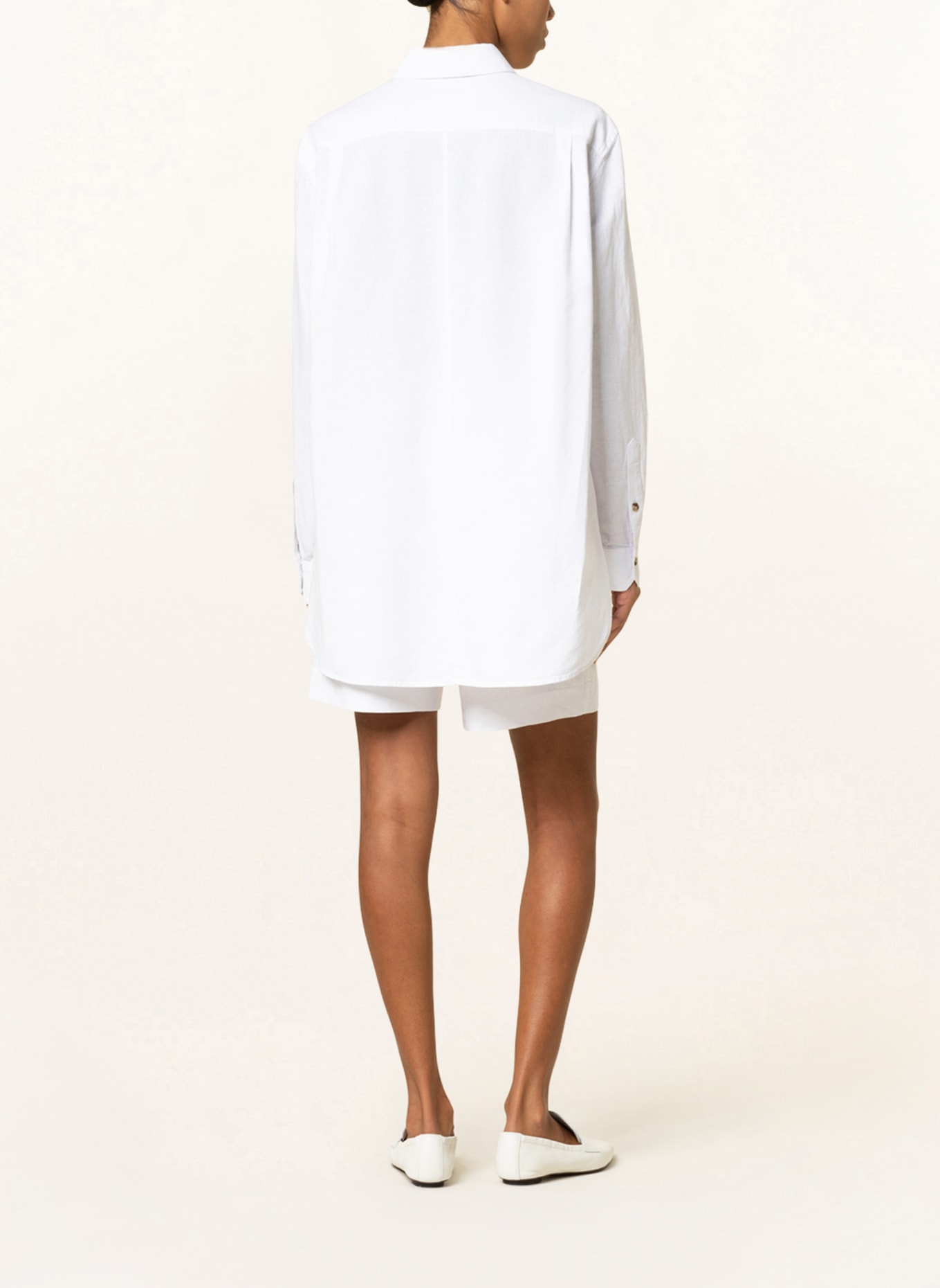 IRIS von ARNIM Shirt blouse BRITTA with linen, Color: WHITE (Image 3)