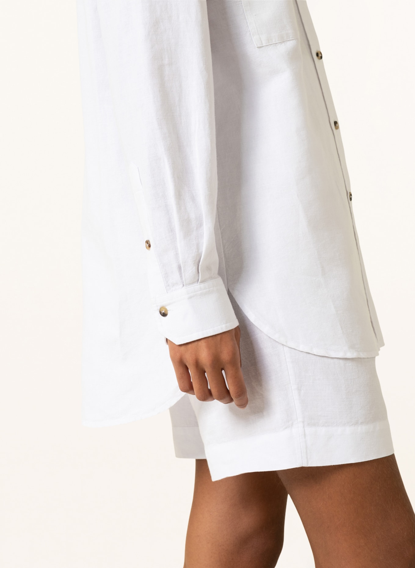 IRIS von ARNIM Shirt blouse BRITTA with linen, Color: WHITE (Image 4)