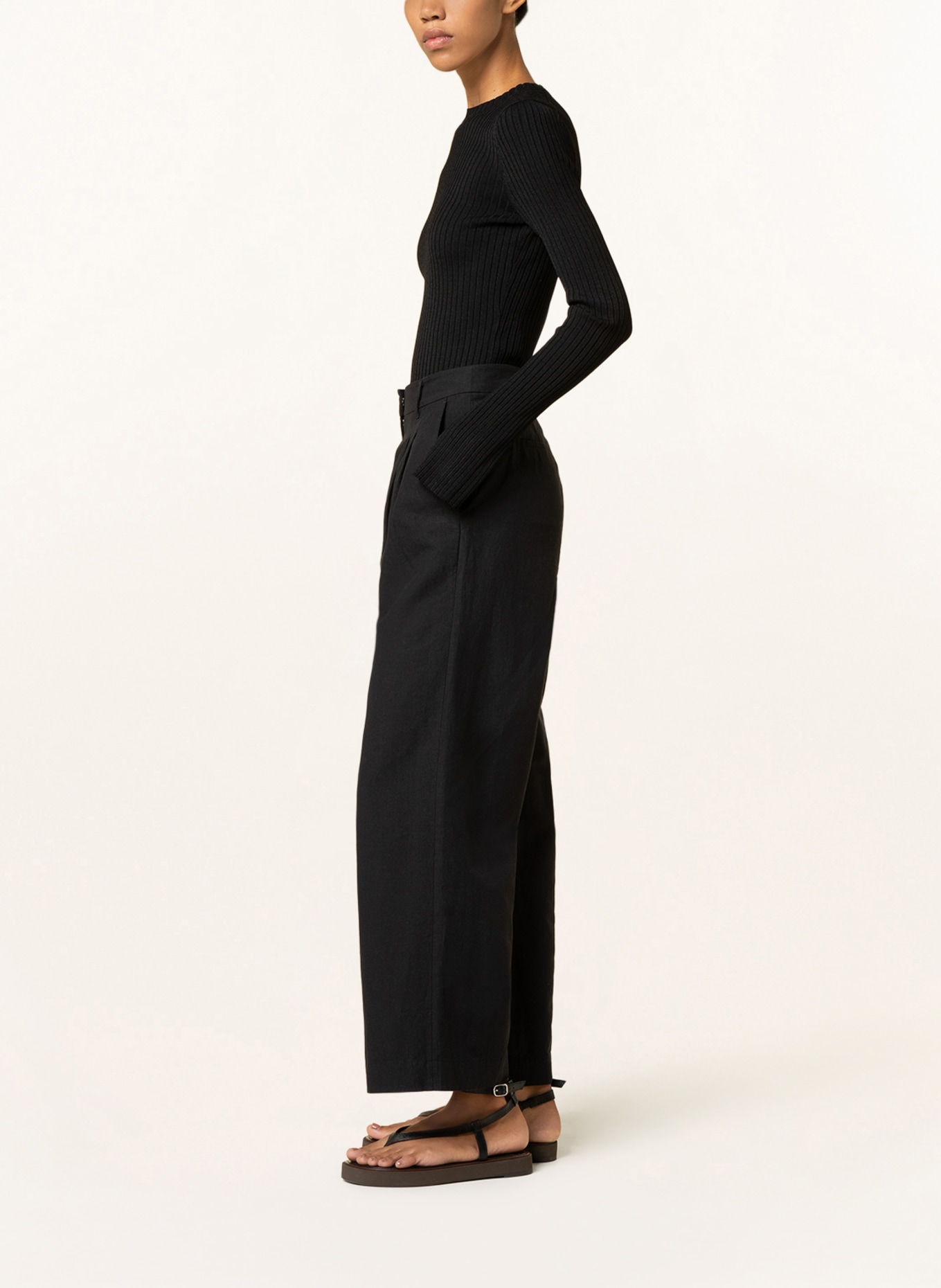 IRIS von ARNIM Culotte BANU with linen, Color: BLACK (Image 4)