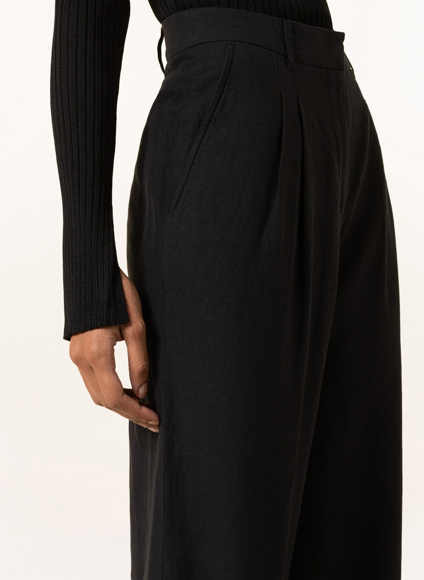 IRIS von ARNIM Culotte BANU with linen, Color: BLACK (Image 5)