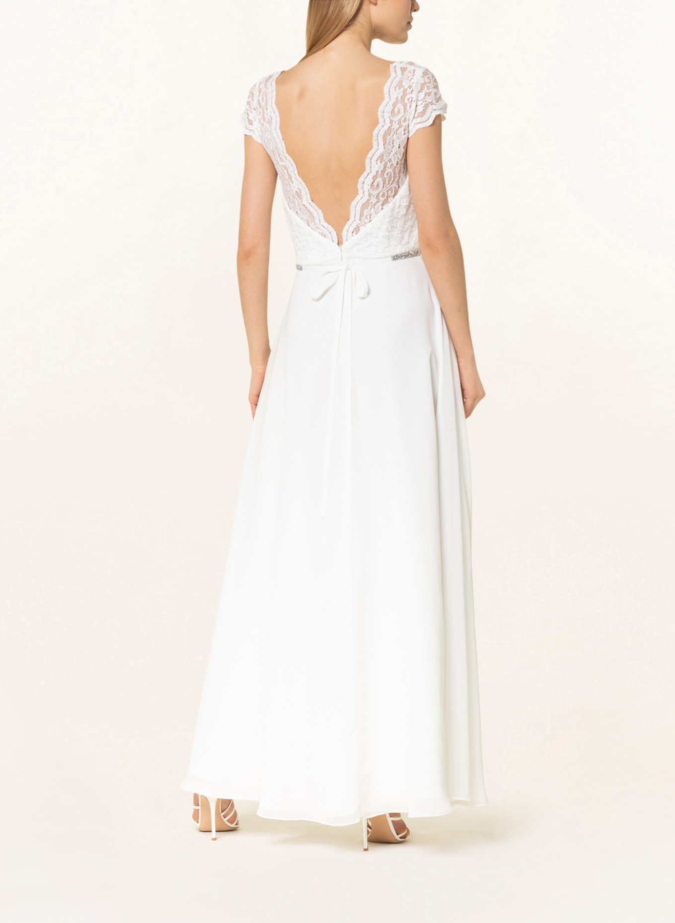 SWING Evening dress with lace , Color: WHITE (Image 3)