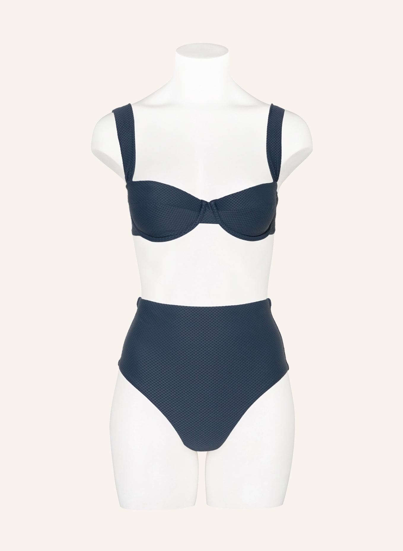 heidi klein High-waist bikini bottoms GAINSBOROUGH CANNES, Color: BLUE GRAY (Image 2)