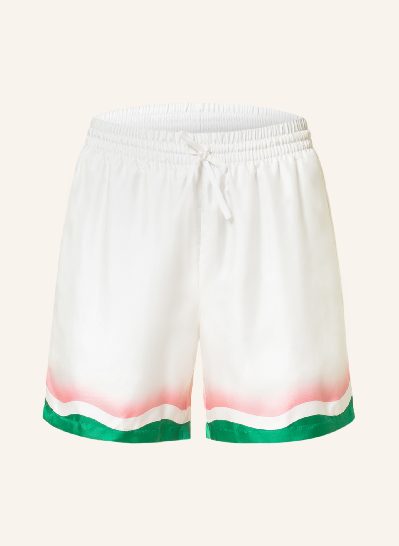 Casablanca Silk shorts, Color: CREAM/ LIGHT PINK/ GREEN (Image 1)
