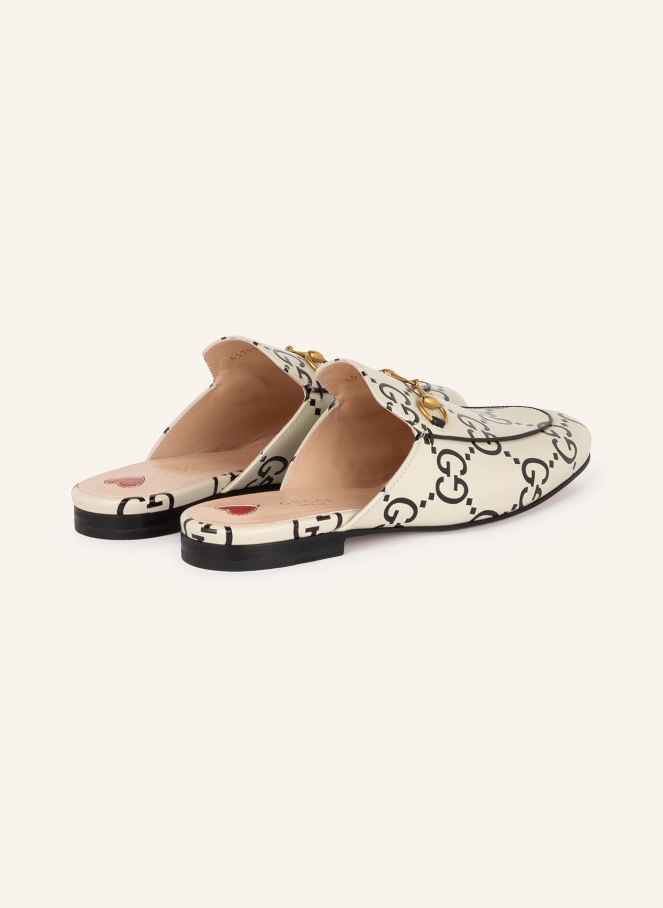 GUCCI Mules PRINCETOWN: 9180 M.WHITE BLACK/NERO