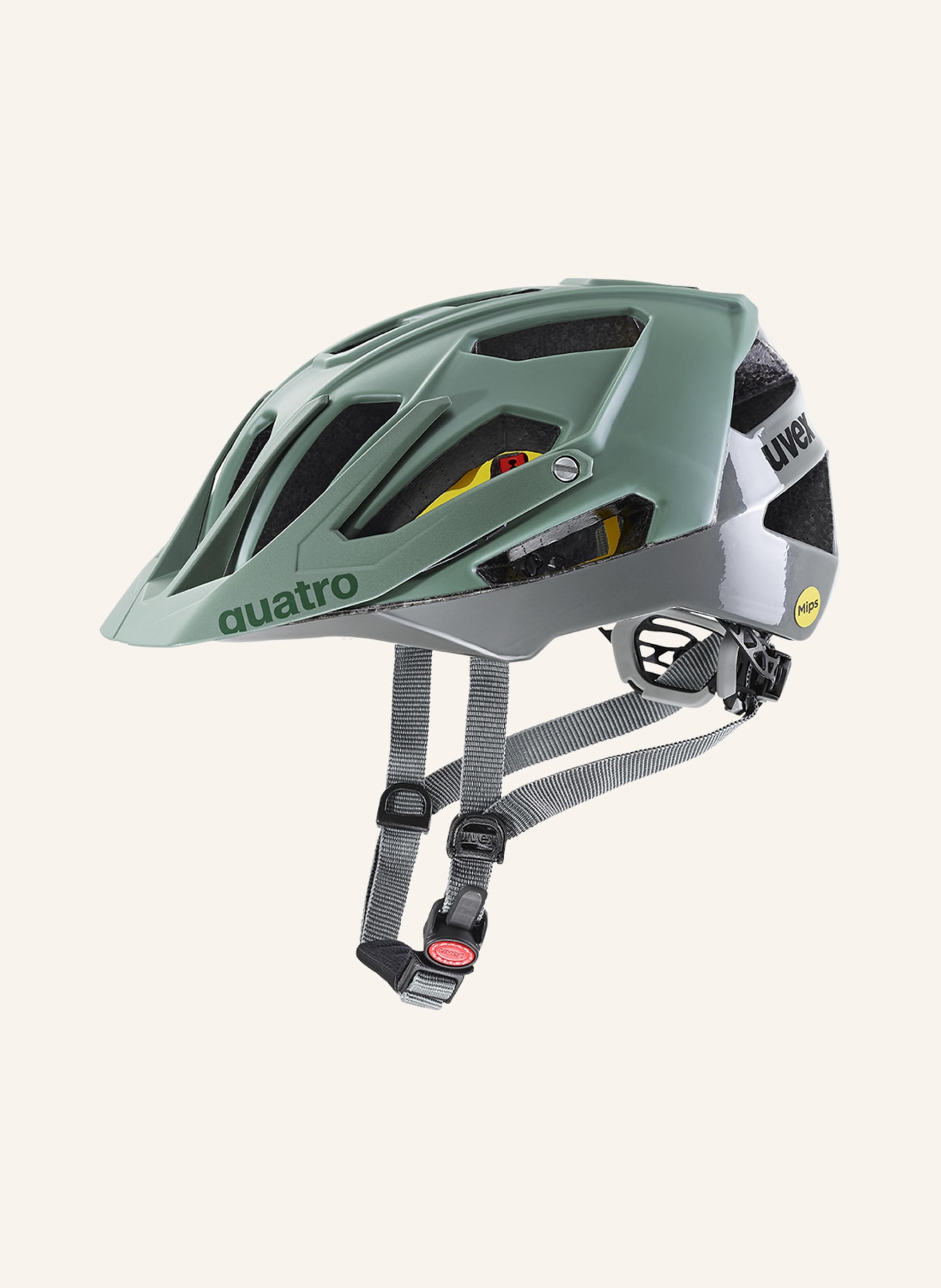 uvex Bicycle helmet QUATRO CC MIPS, Color: GREEN/ YELLOW (Image 1)