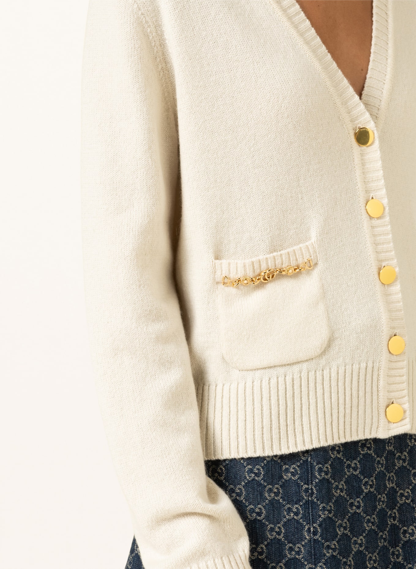 GUCCI Cardigan in cashmere, Color: CREAM (Image 4)