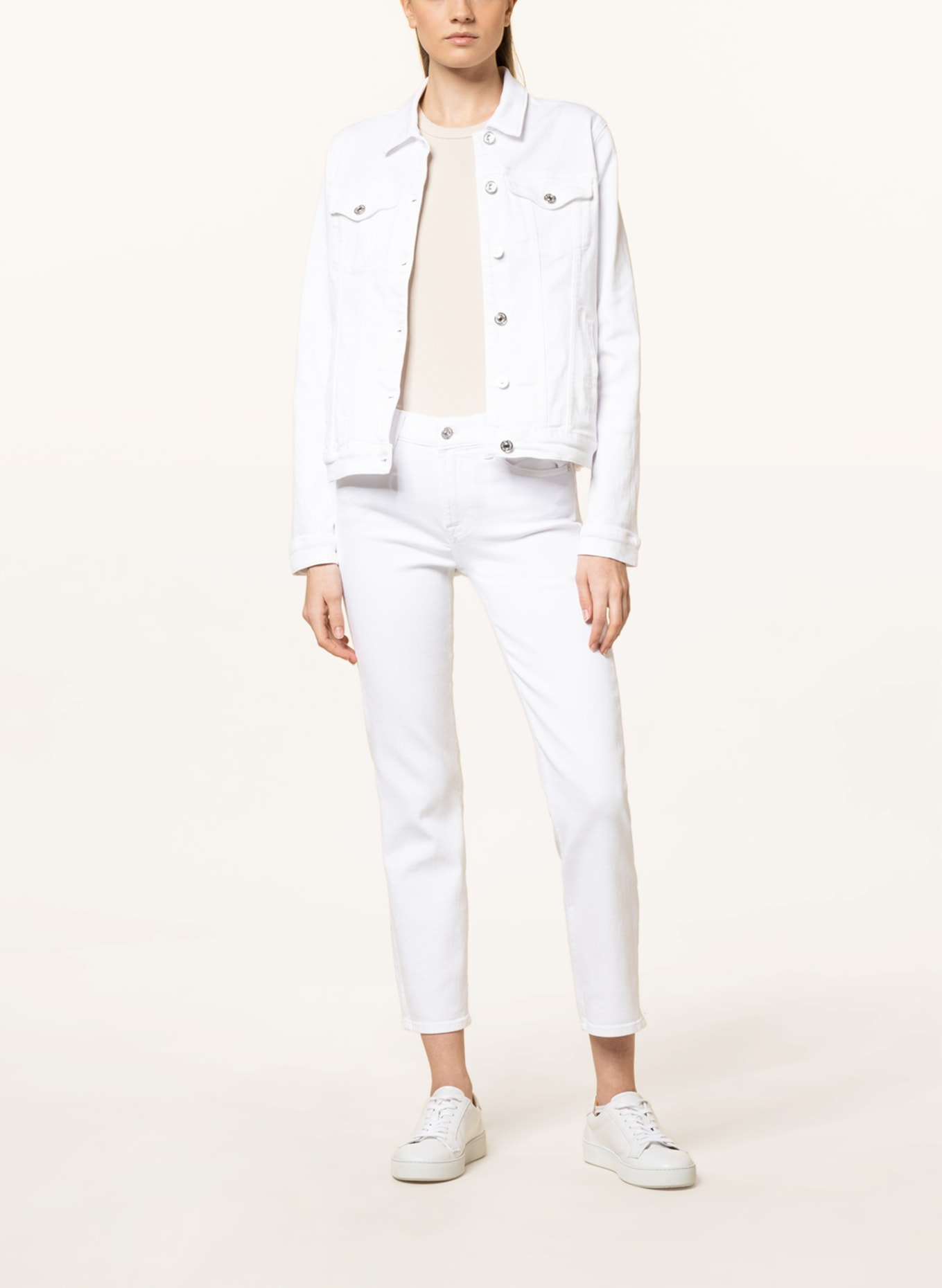 7 for all mankind 7/8 jeans ROXANNE ANKLE, Color: WT Luxe Vintage White WHITE (Image 2)