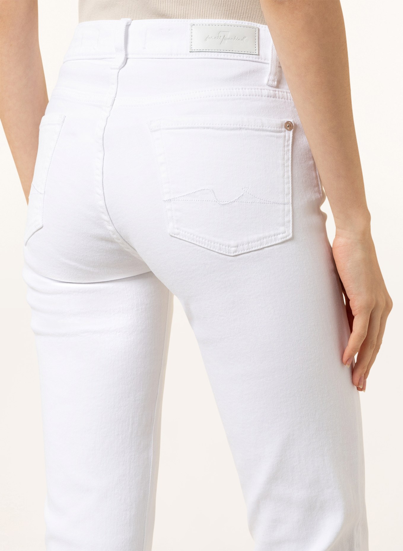 7 for all mankind 7/8 jeans ROXANNE ANKLE, Color: WT Luxe Vintage White WHITE (Image 5)
