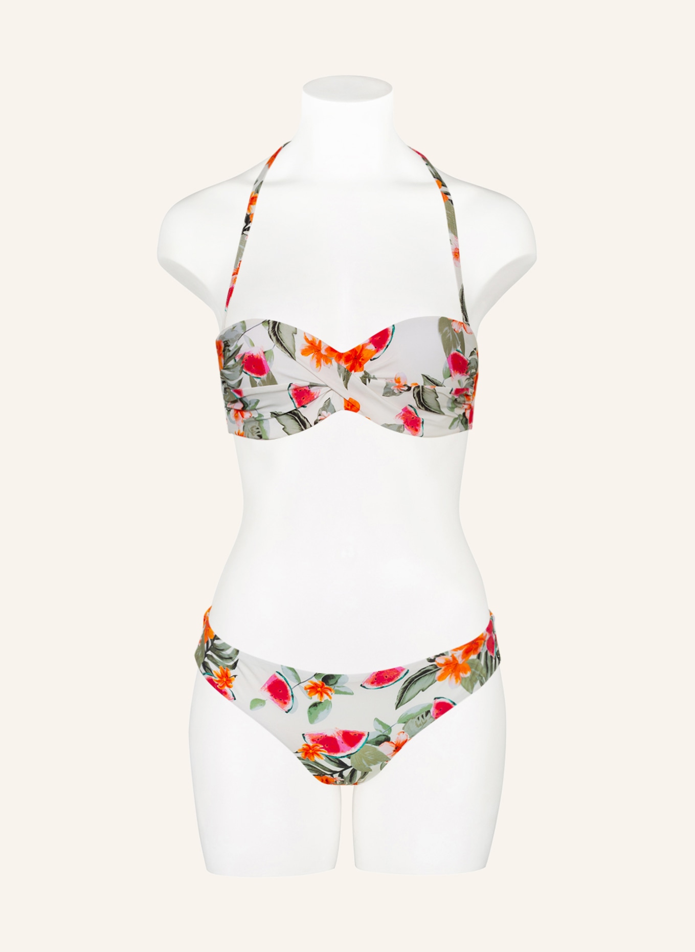 BANANA MOON Basic-Bikini-Hose PALMROSE , Farbe: ECRU/ OLIV/ ORANGE (Bild 2)