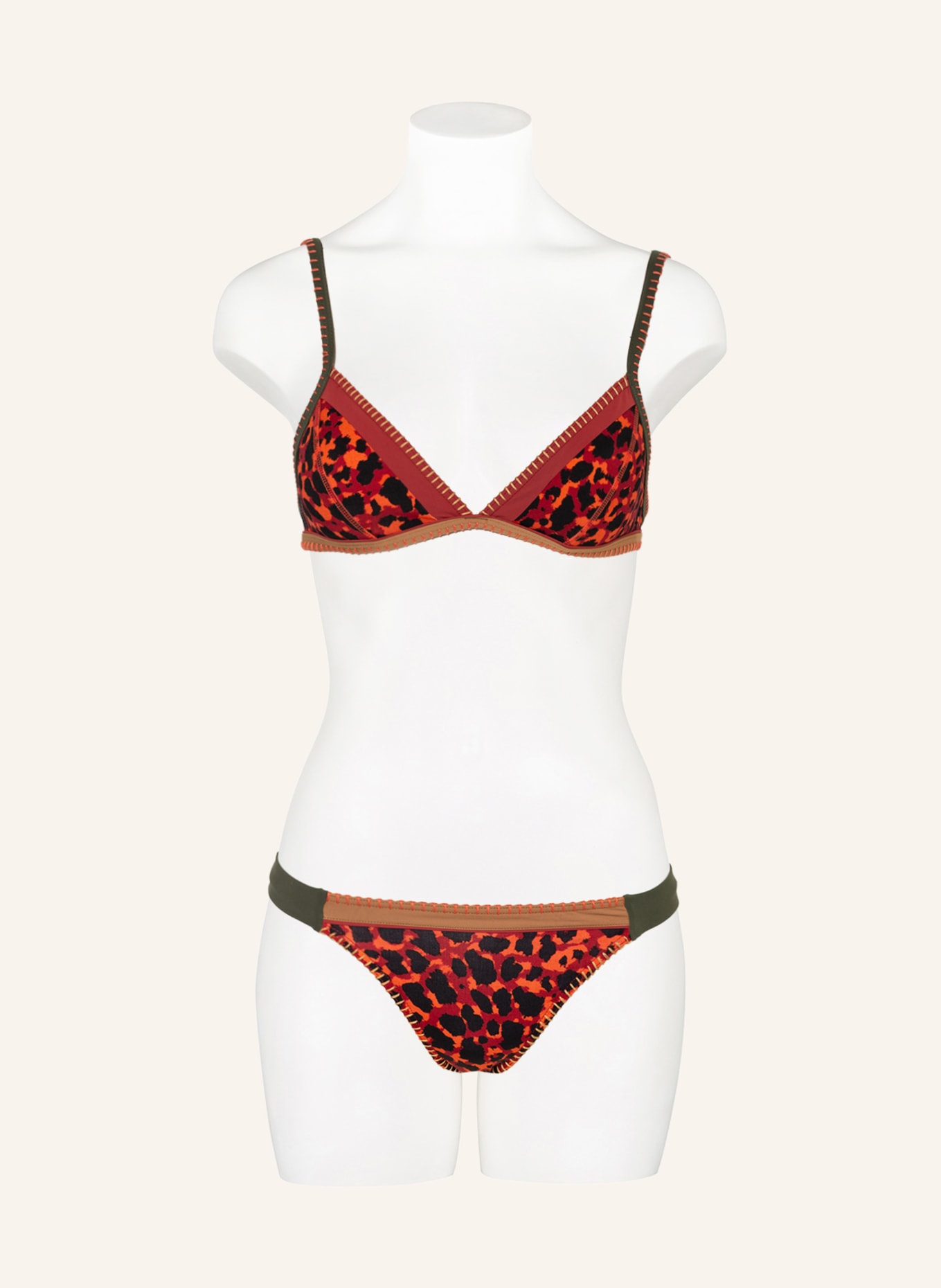 BANANA MOON Basic bikini bottoms MONTARA , Color: ORANGE/ DARK RED/ BLACK (Image 2)