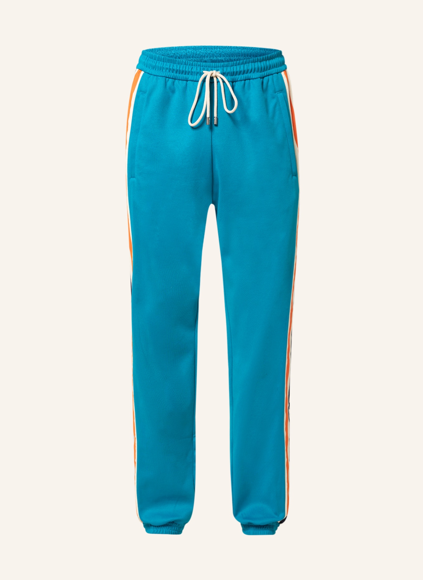GUCCI Trousers in jogger style , Color: BLUE/ ORANGE/ ECRU (Image 1)