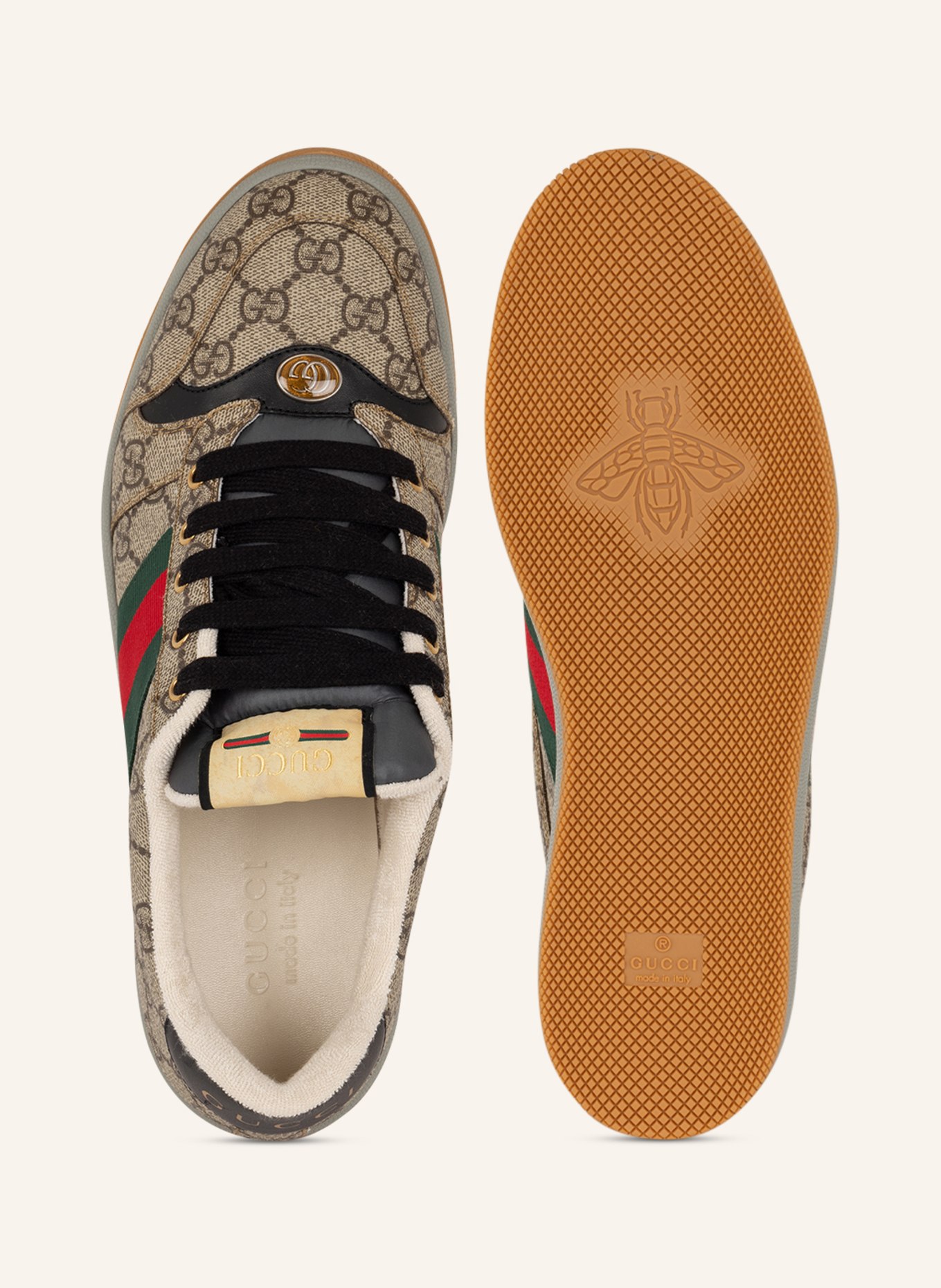 GUCCI Sneakers SCREENER GG, Color: DARK BROWN/ GREEN (Image 5)