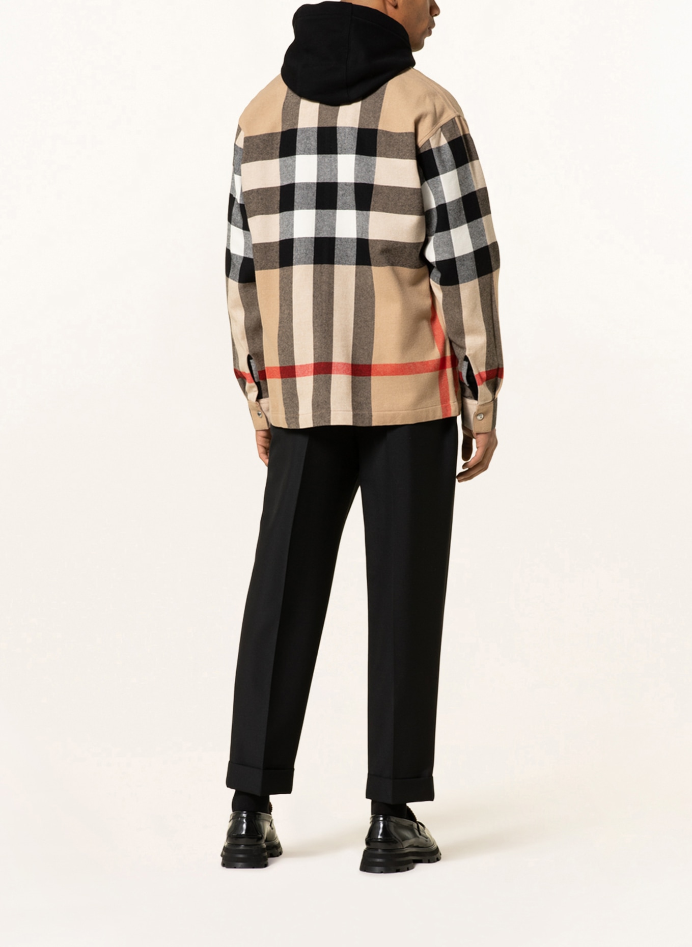 BURBERRY Overshirt HAGUE, Color: CAMEL/ RED (Image 3)
