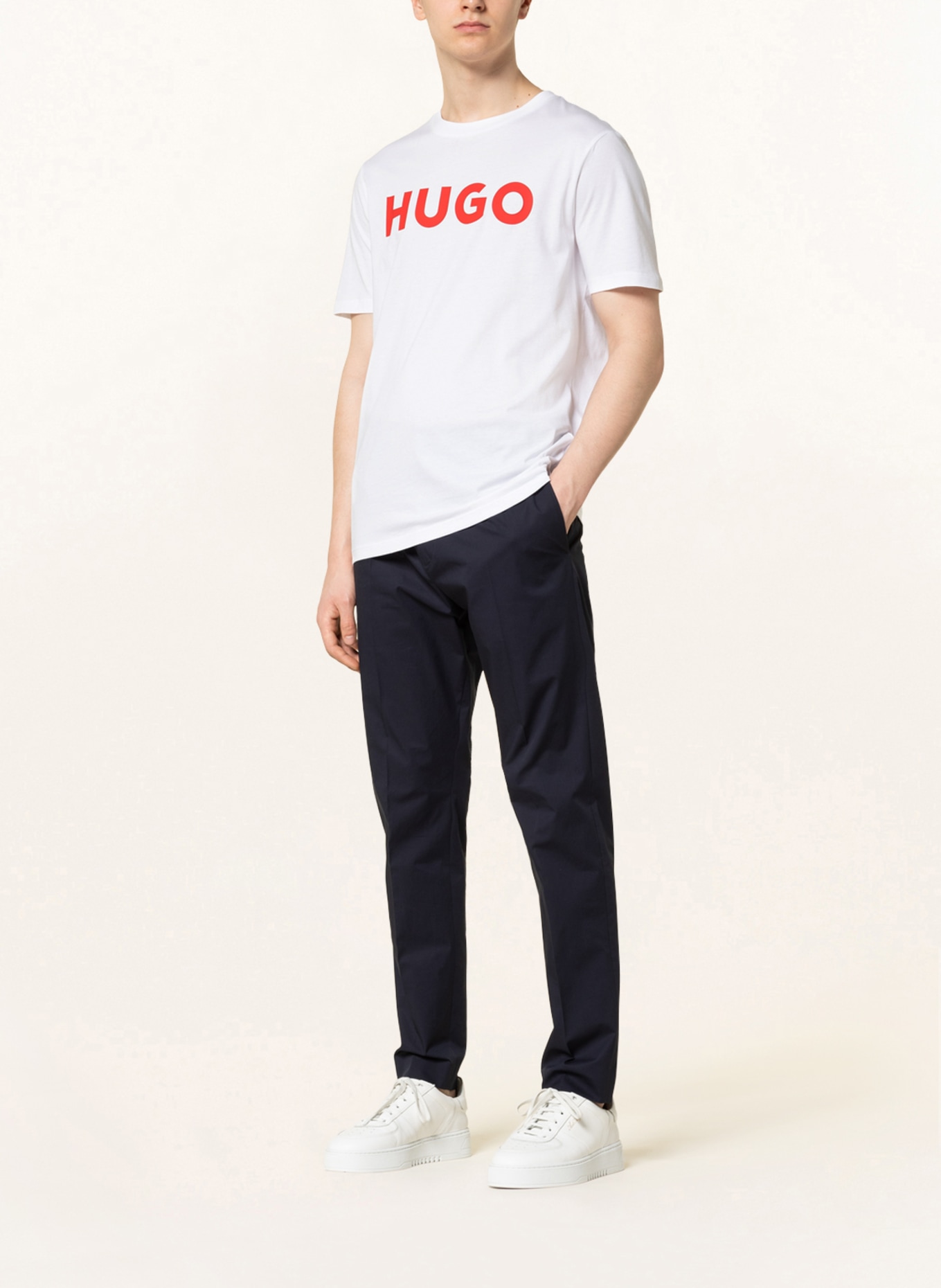 HUGO T-shirt DULIVIO, Color: WHITE (Image 2)