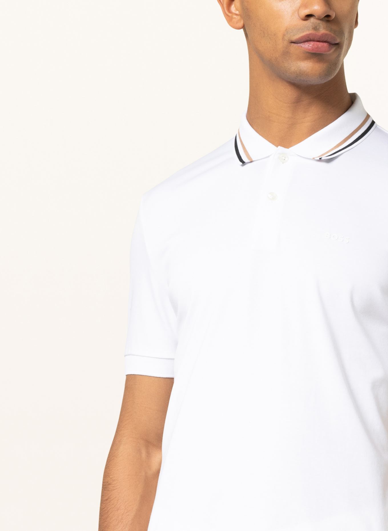 BOSS Polo shirt PENROSE Slim Fit: WHITE