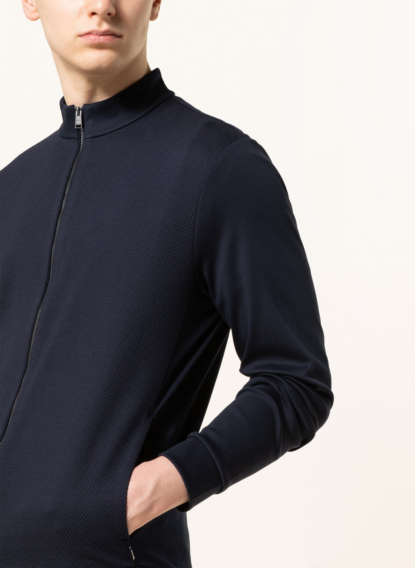 BOSS Sweat jacket SKILES , Color: DARK BLUE (Image 4)