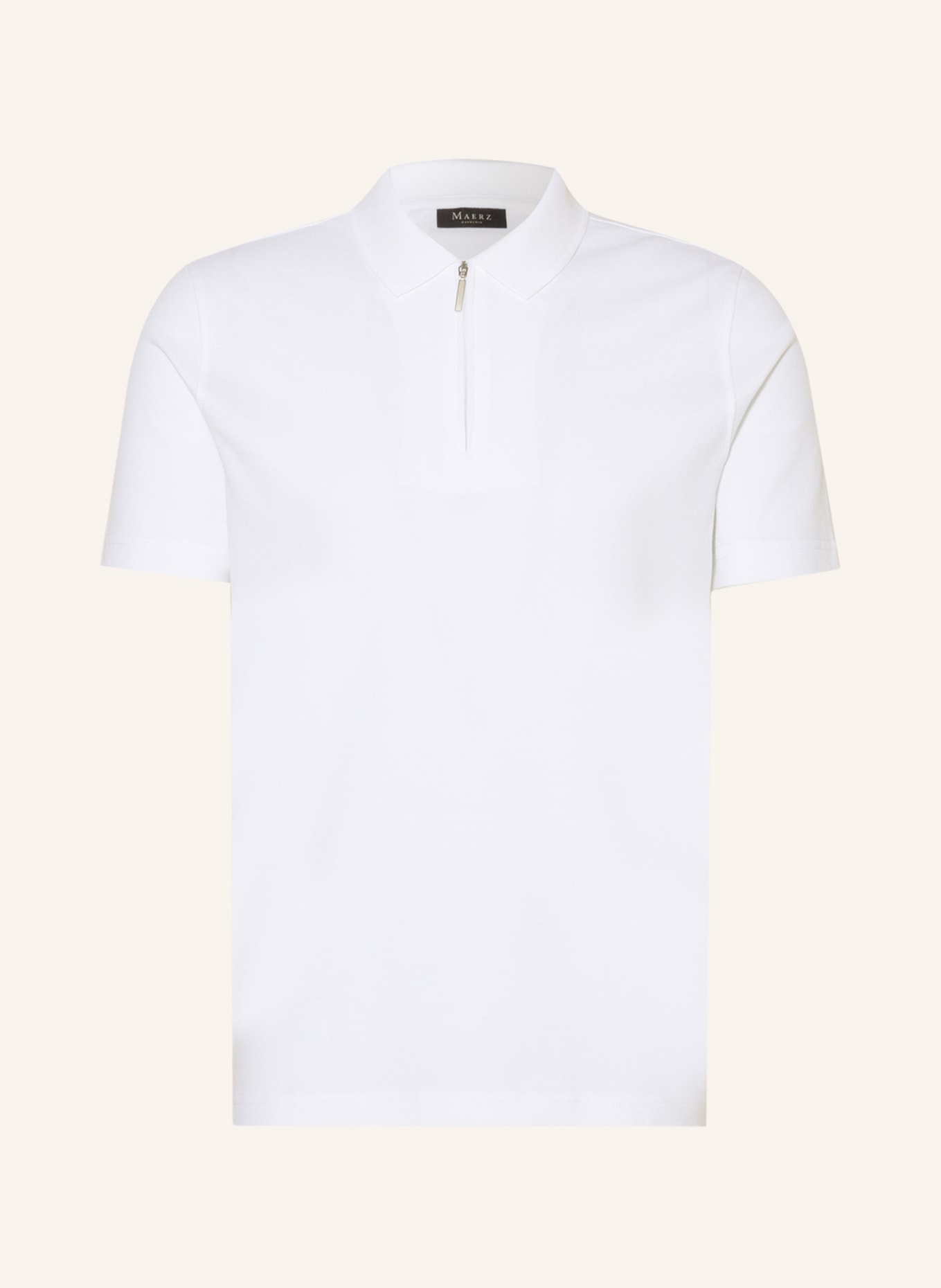 MAERZ MUENCHEN Piqué polo shirt , Color: WHITE (Image 1)
