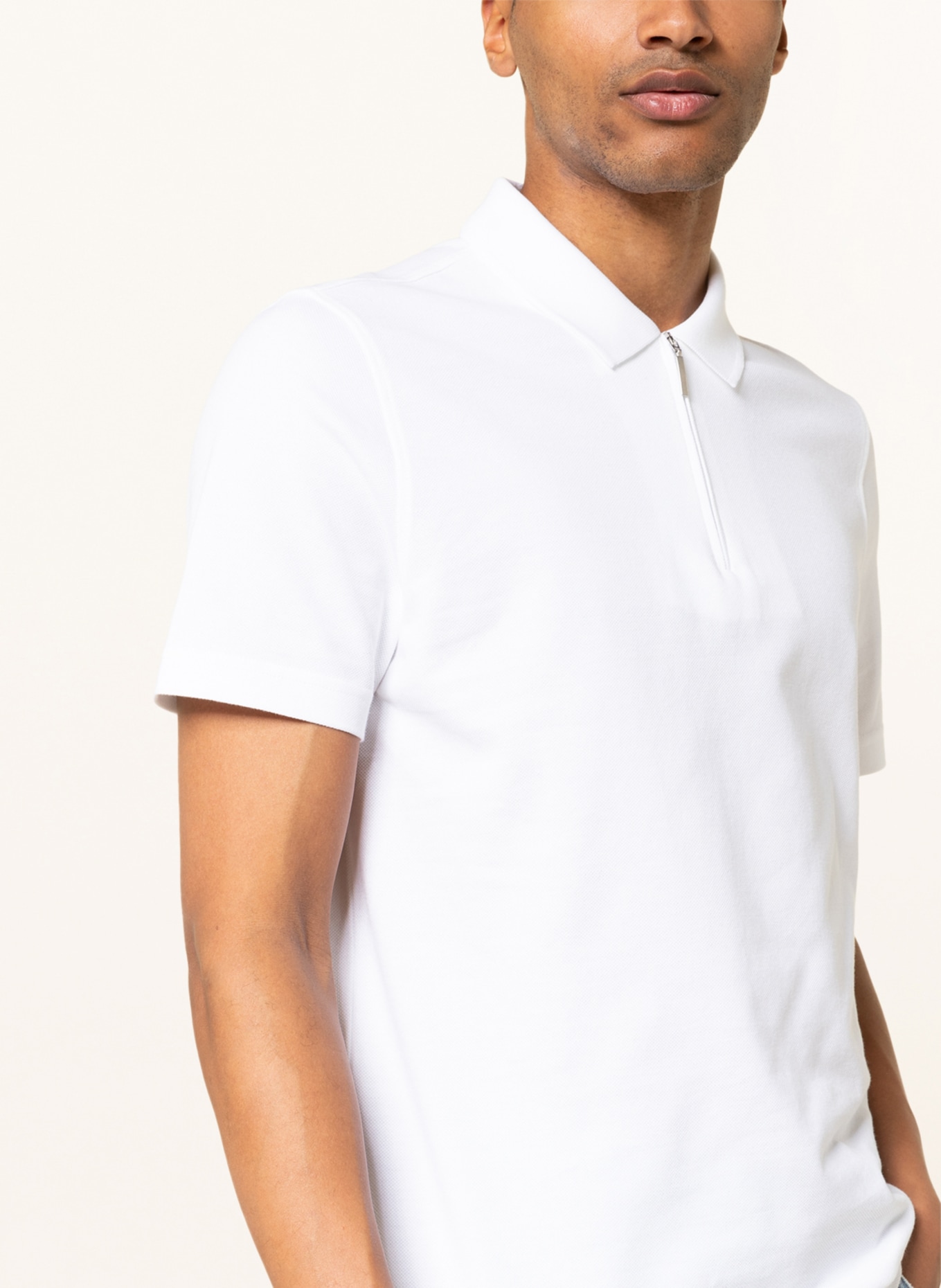 MAERZ MUENCHEN Piqué polo shirt , Color: WHITE (Image 4)