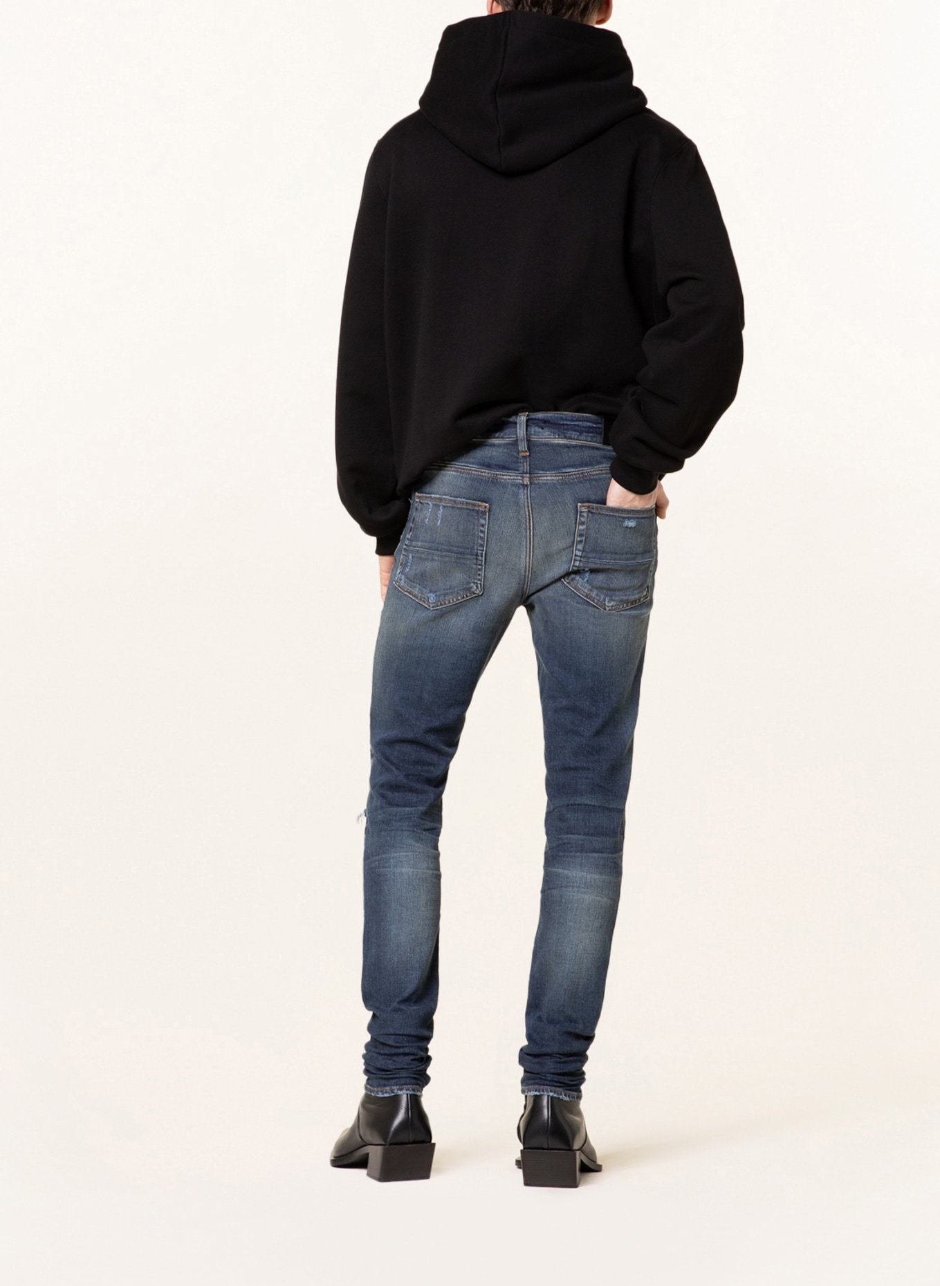 AMIRI Destroyed jeans MX1 PLAID skinny fit, Color: 403 DEEP CLASSIC INDIGO (Image 3)
