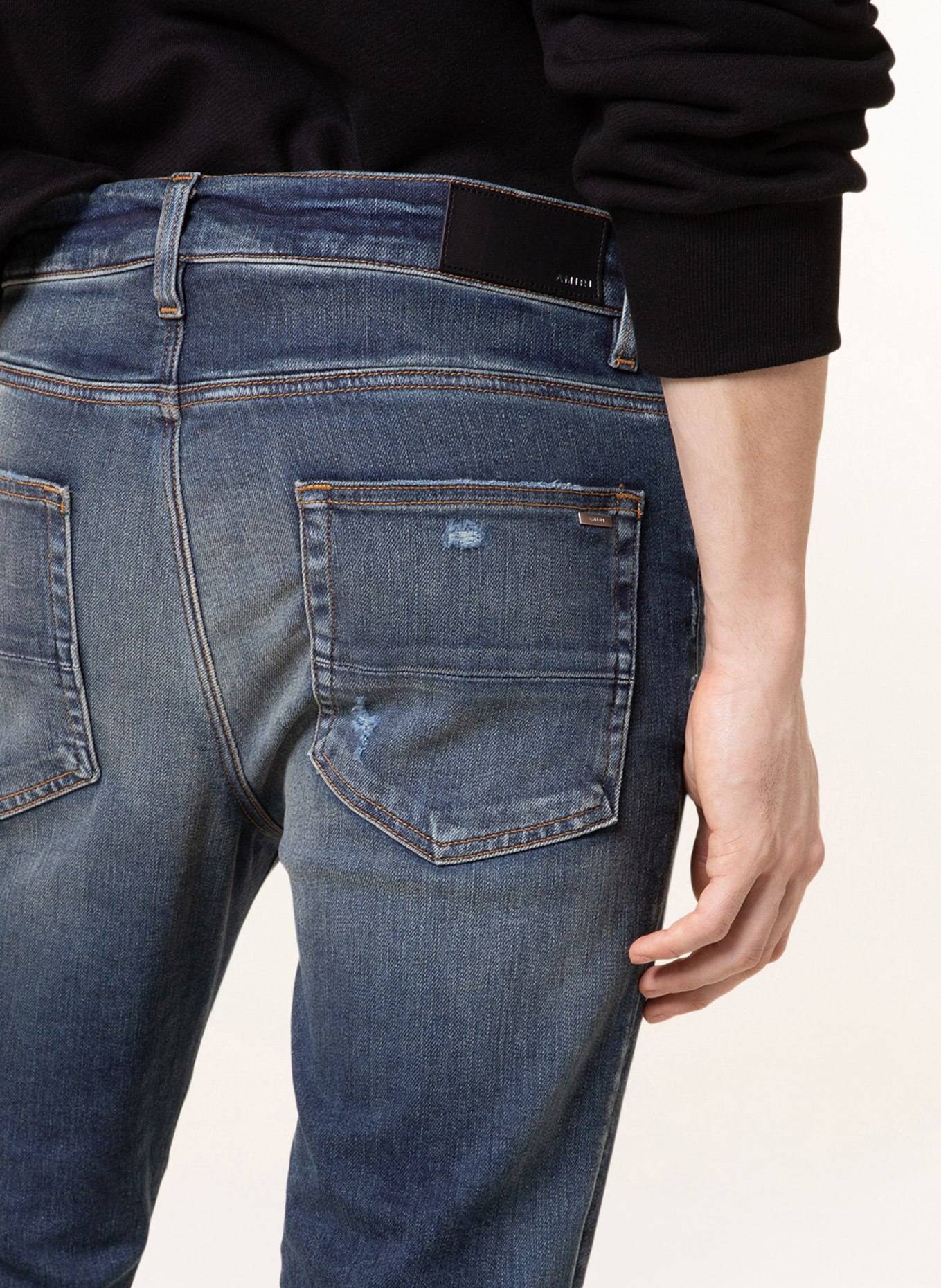 AMIRI Destroyed jeans MX1 PLAID skinny fit, Color: 403 DEEP CLASSIC INDIGO (Image 5)