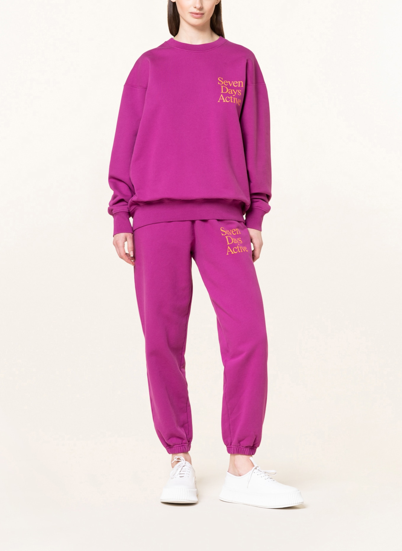 7 DAYS ACTIVE Sweatshirt MONDAY in fuchsia