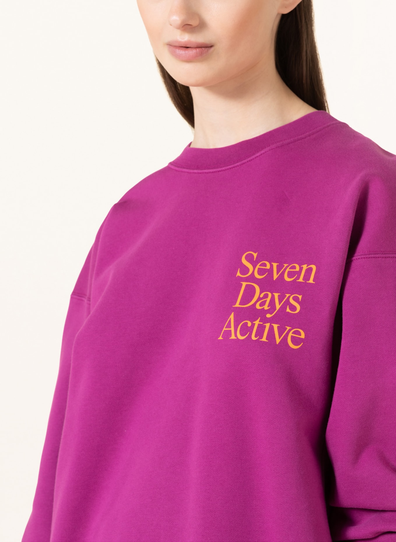 7 DAYS ACTIVE Sweatshirt MONDAY in fuchsia