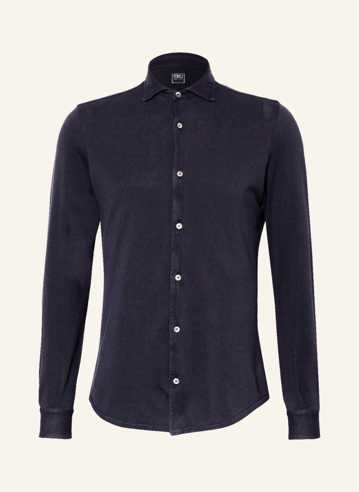 FEDELI Piqué shirt STEVE Slim Fit, Color: BLUE (Image 1)