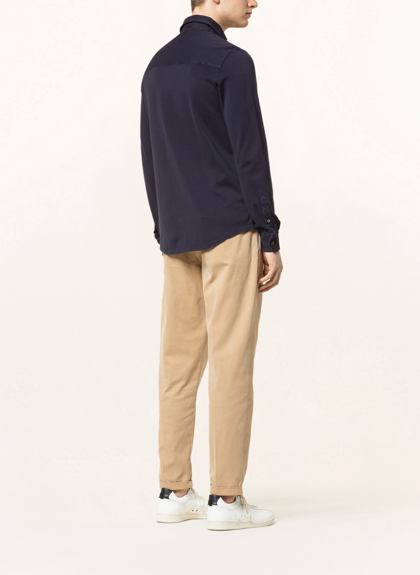 FEDELI Piqué shirt STEVE Slim Fit, Color: BLUE (Image 3)