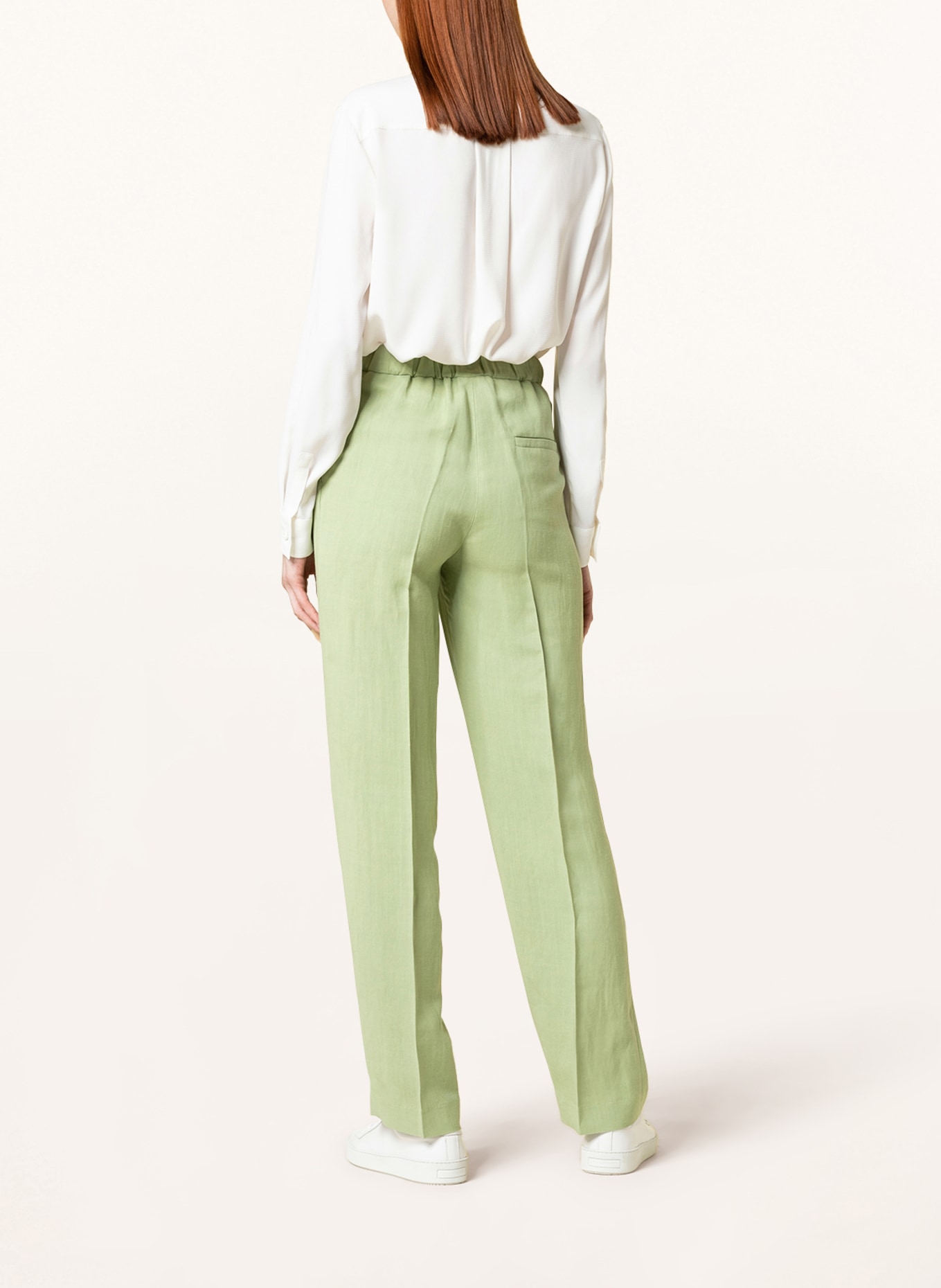 ANTONELLI firenze Wide leg trousers, Color: LIGHT GREEN (Image 3)