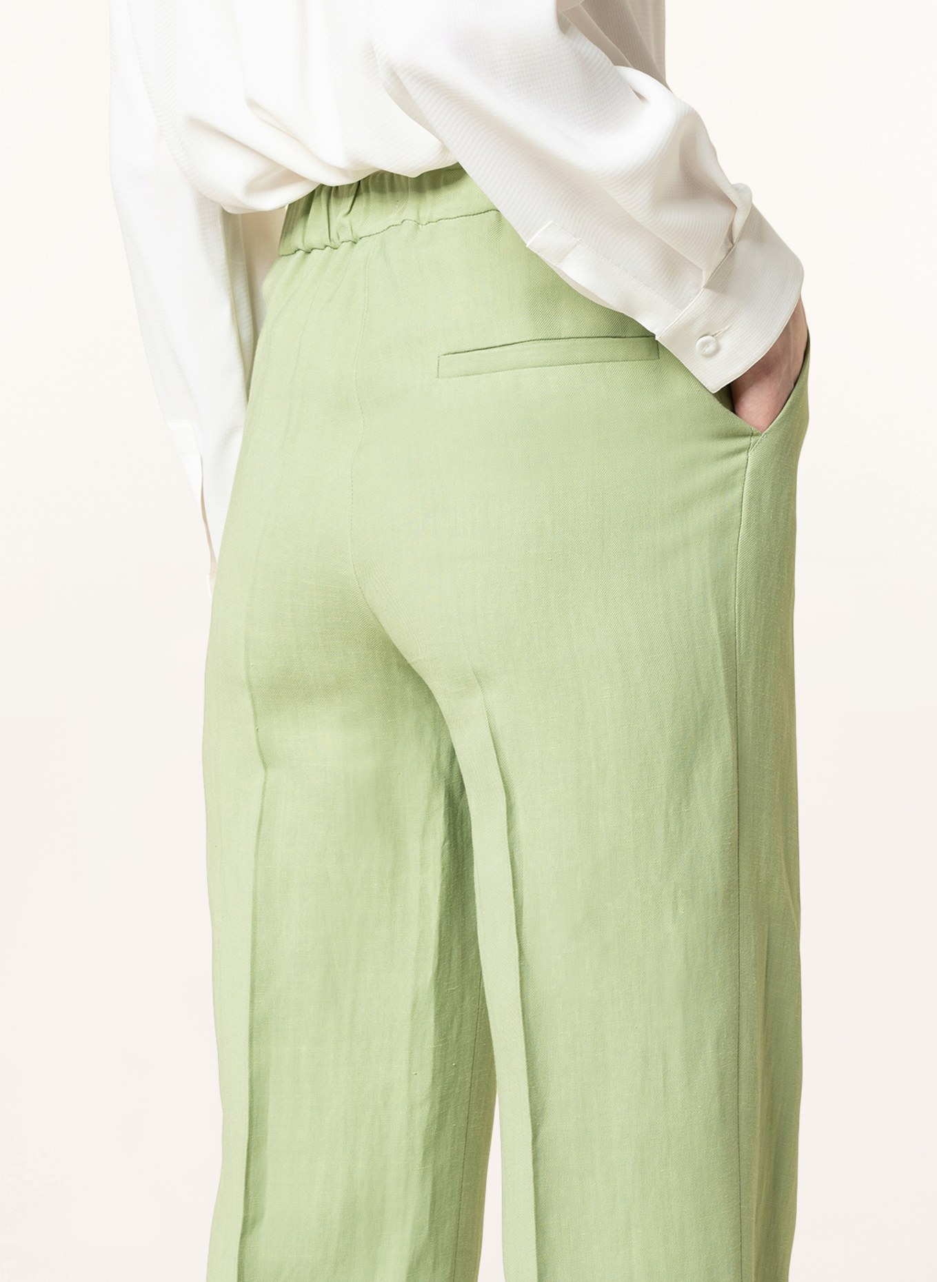 ANTONELLI firenze Wide leg trousers, Color: LIGHT GREEN (Image 5)