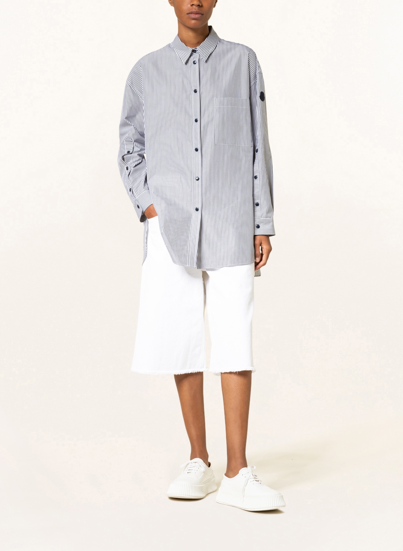 MONCLER Shirt blouse , Color: WHITE/ DARK GRAY (Image 2)