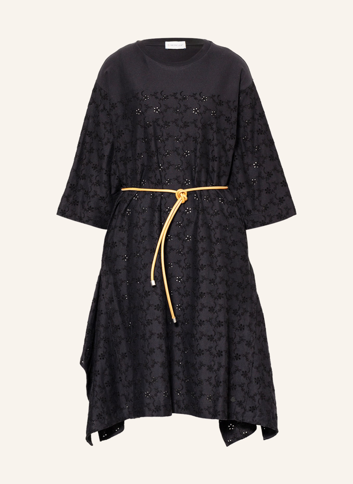MONCLER GENIUS Lace dress with 3/4 sleeve, Color: BLACK (Image 1)