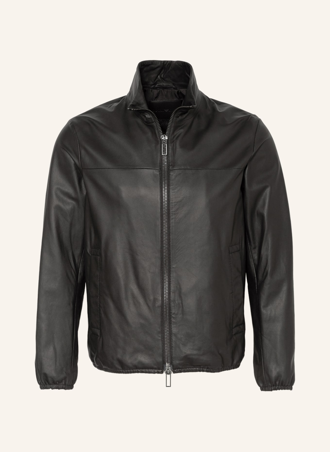 EMPORIO ARMANI Leather jacket , Color: BLACK (Image 1)
