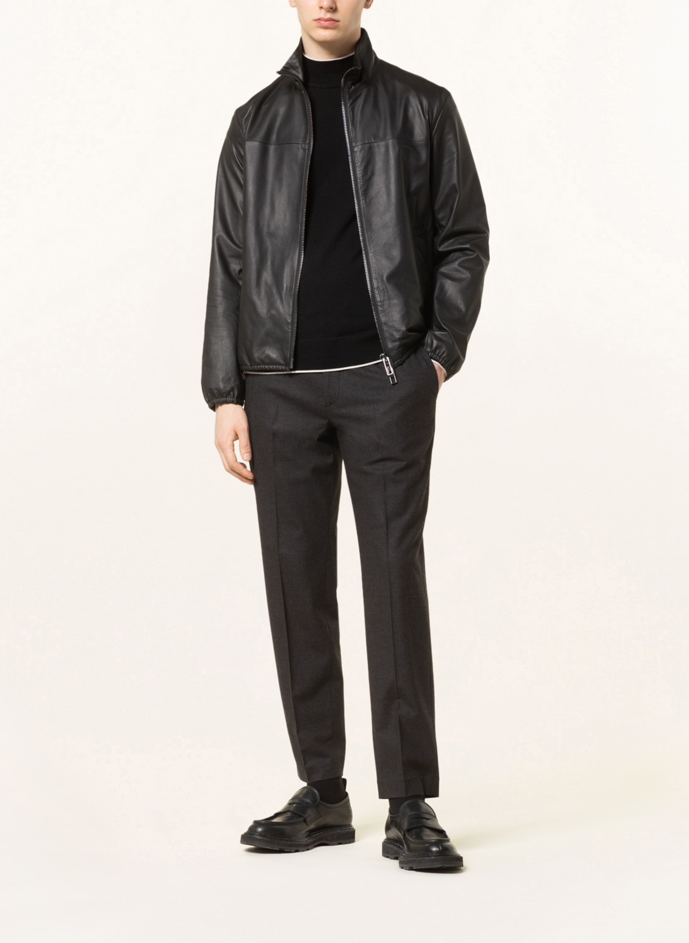 EMPORIO ARMANI Leather jacket , Color: BLACK (Image 2)