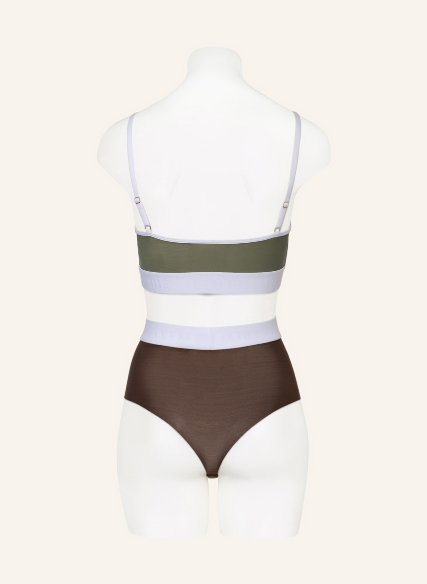 ITEM m6 Bustier ALL MESH: OLIVE / MARRON / BLANC