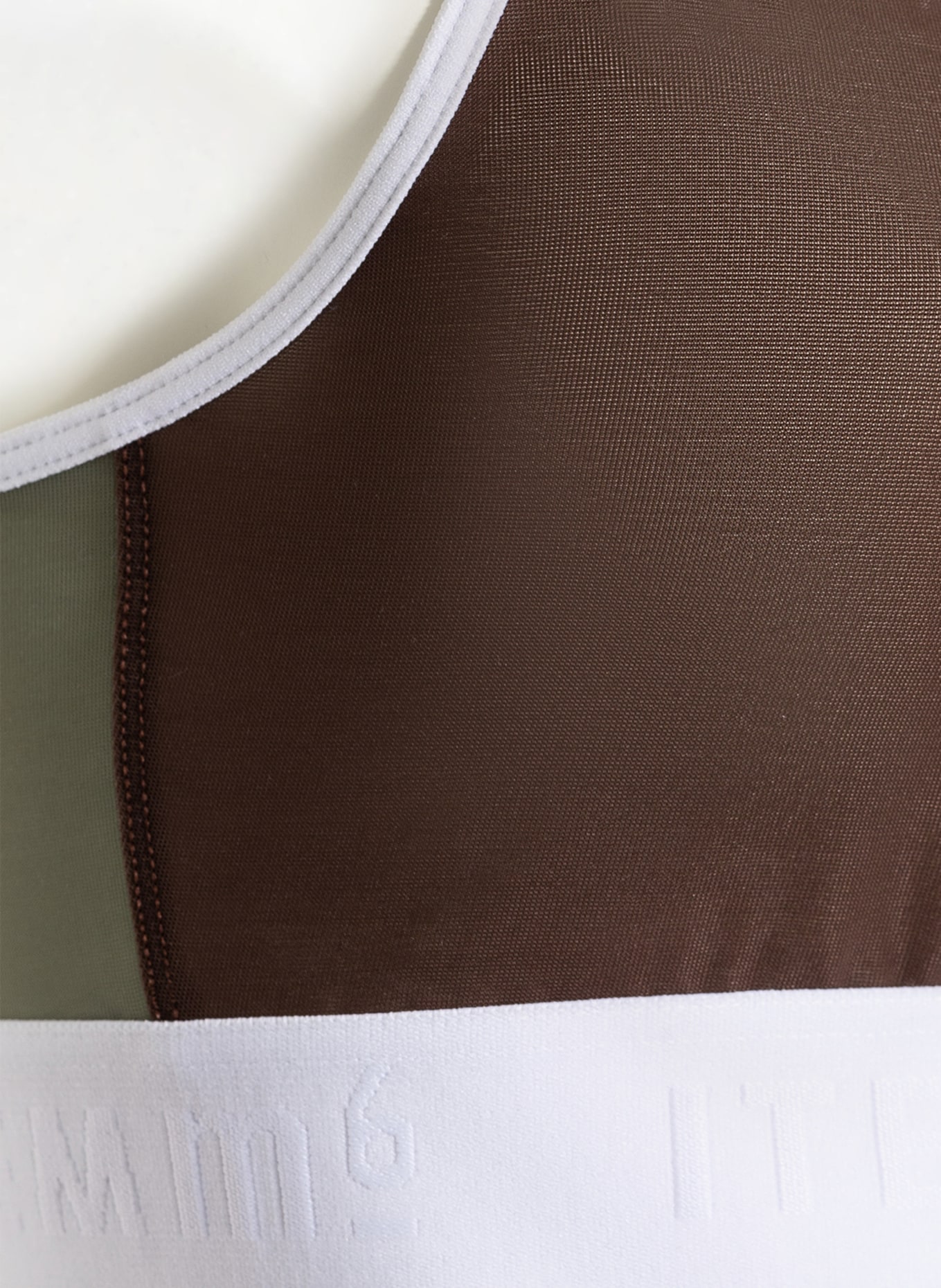 ITEM m6 Bustier ALL MESH: OLIVE / MARRON / BLANC
