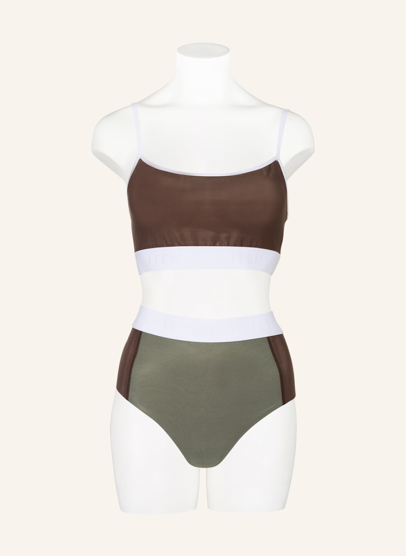 ITEM m6 Shaping briefs ALL MESH, Color: OLIVE/ BROWN/ WHITE (Image 2)