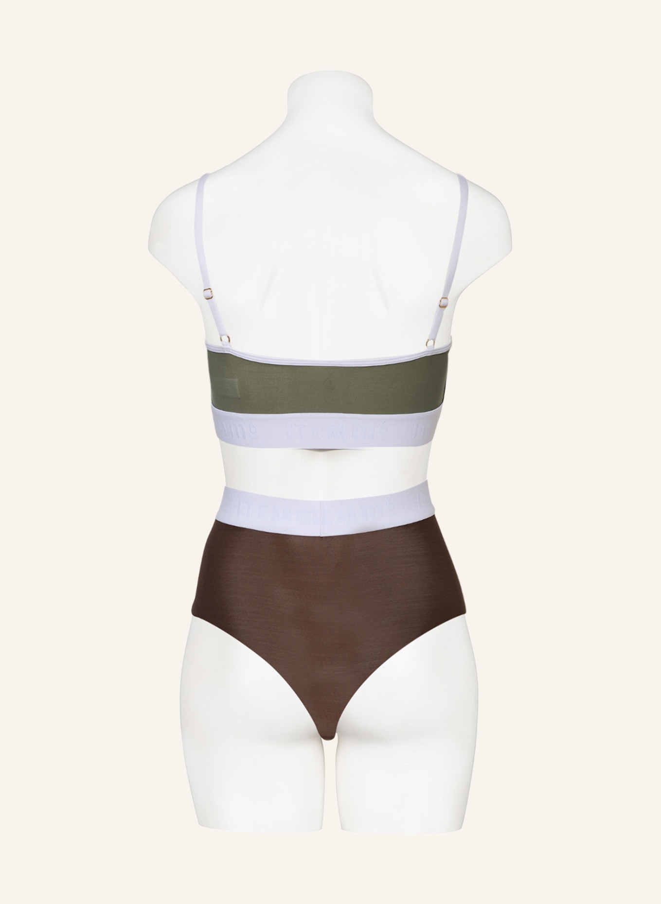 ITEM m6 Slip sculptant ALL MESH: OLIVE / MARRON / BLANC
