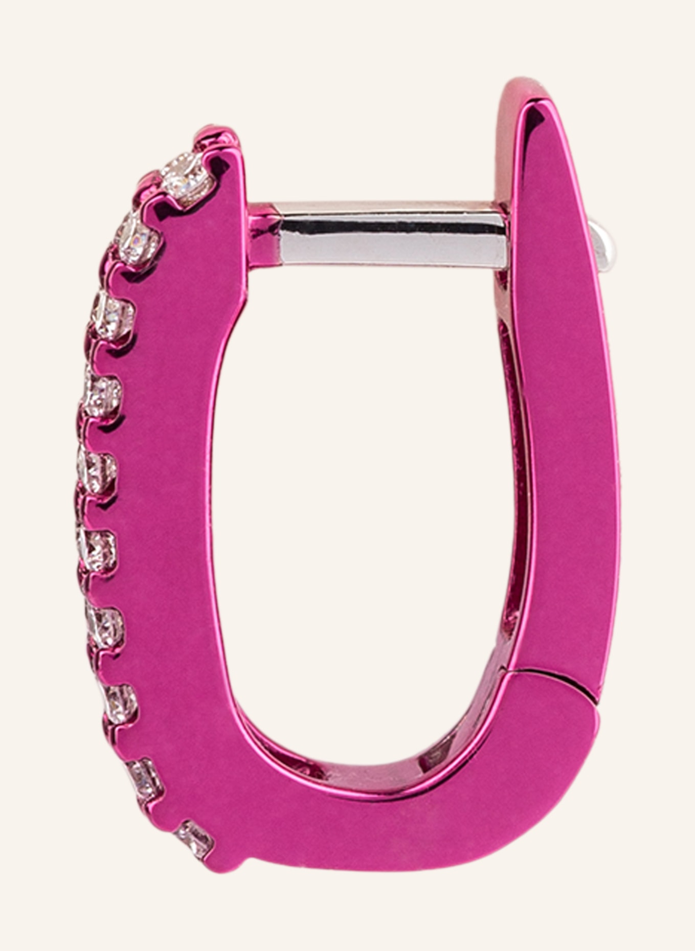 EÉRA Ohrring BASICE mit Diamanten, Farbe: FUCHSIA (Bild 3)