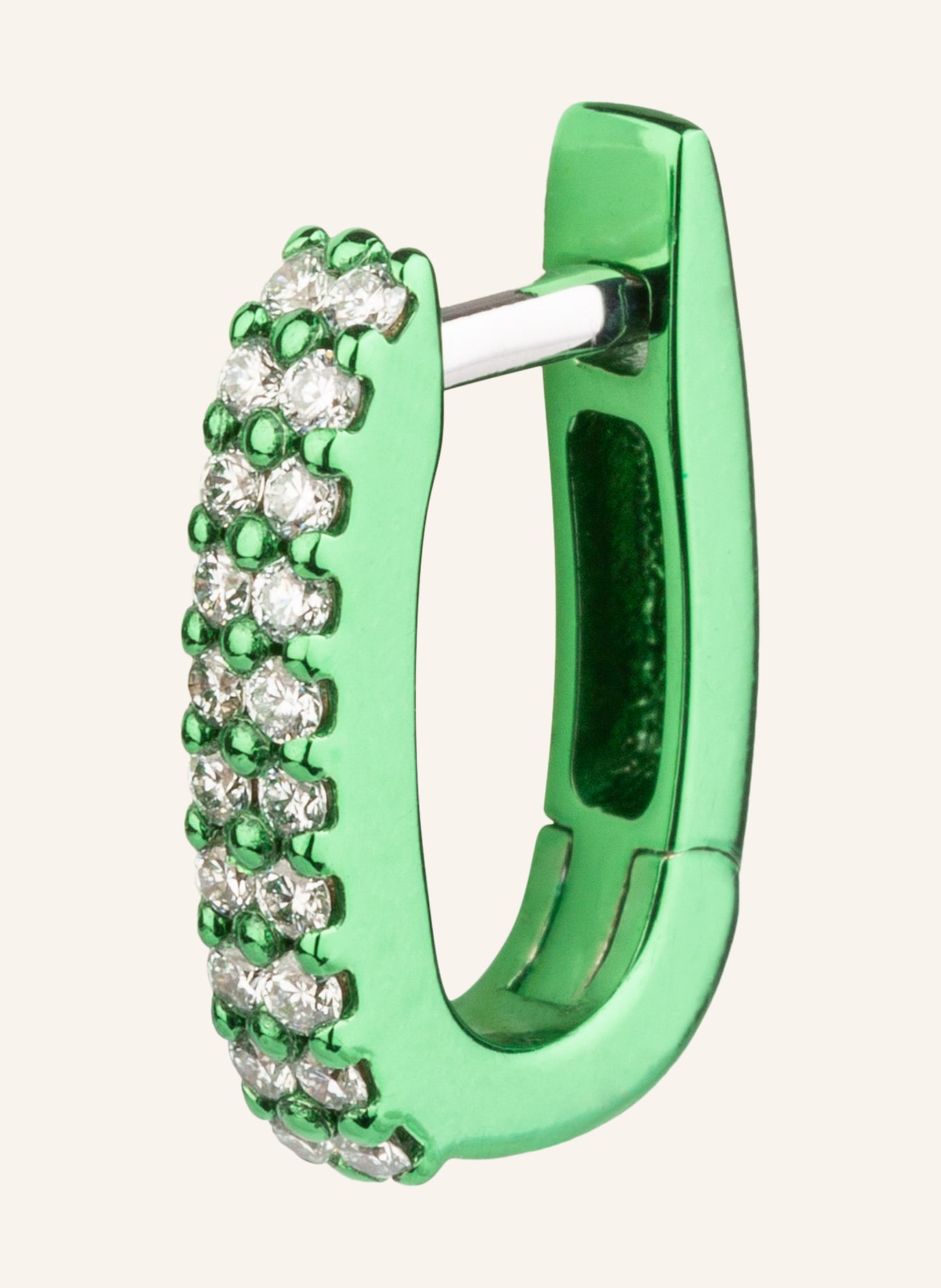 EÉRA Ohrring BASICE mit Diamanten, Farbe: GRÜN (Bild 1)