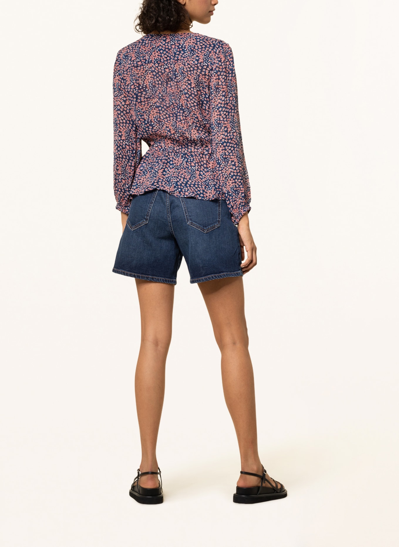 Pepe Jeans Wrap blouse MARISA , Color: BLUE/ RED (Image 3)